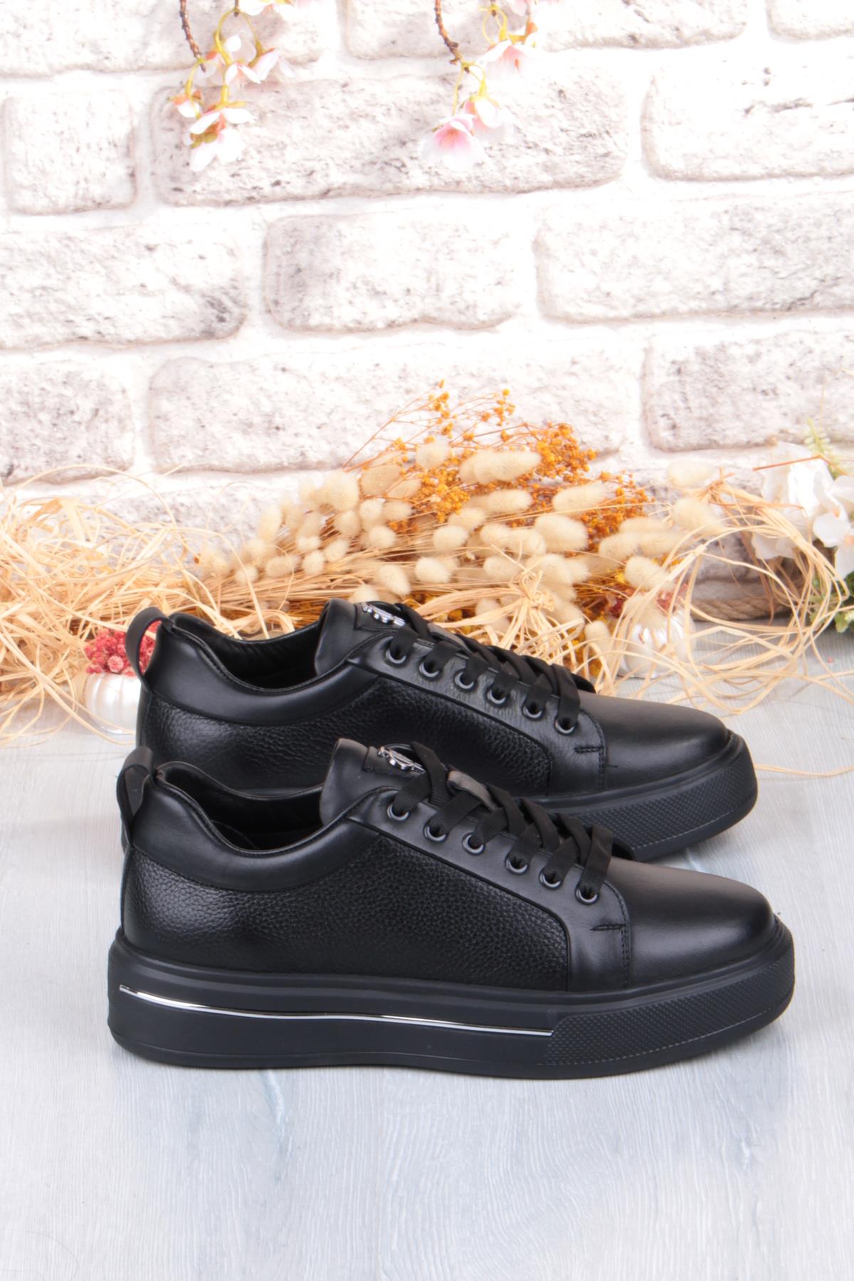 M054 Rahat Hafif Kalın Taban Hakiki Deri Erkek Ayakkabı - Görsel 3