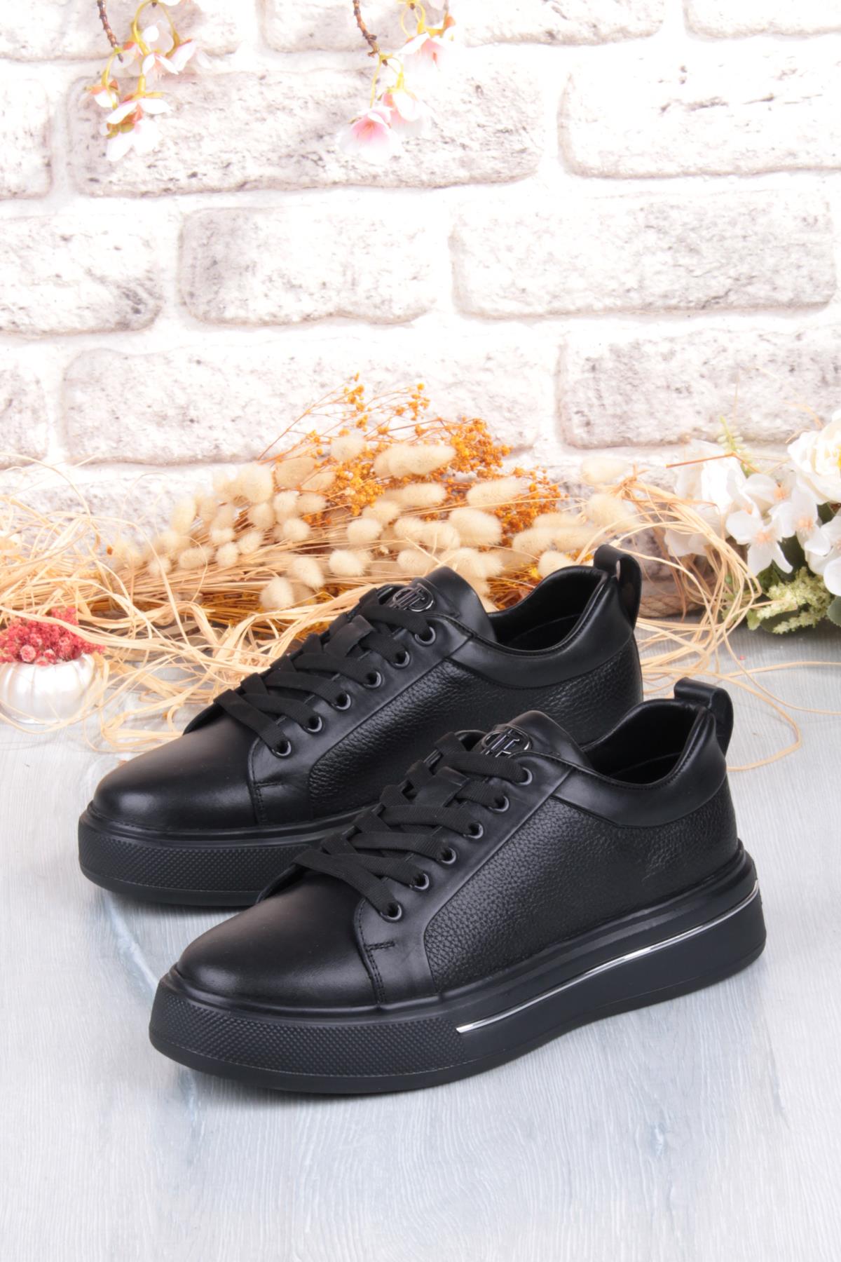 M054 Rahat Hafif Kalın Taban Hakiki Deri Erkek Ayakkabı - Görsel 4