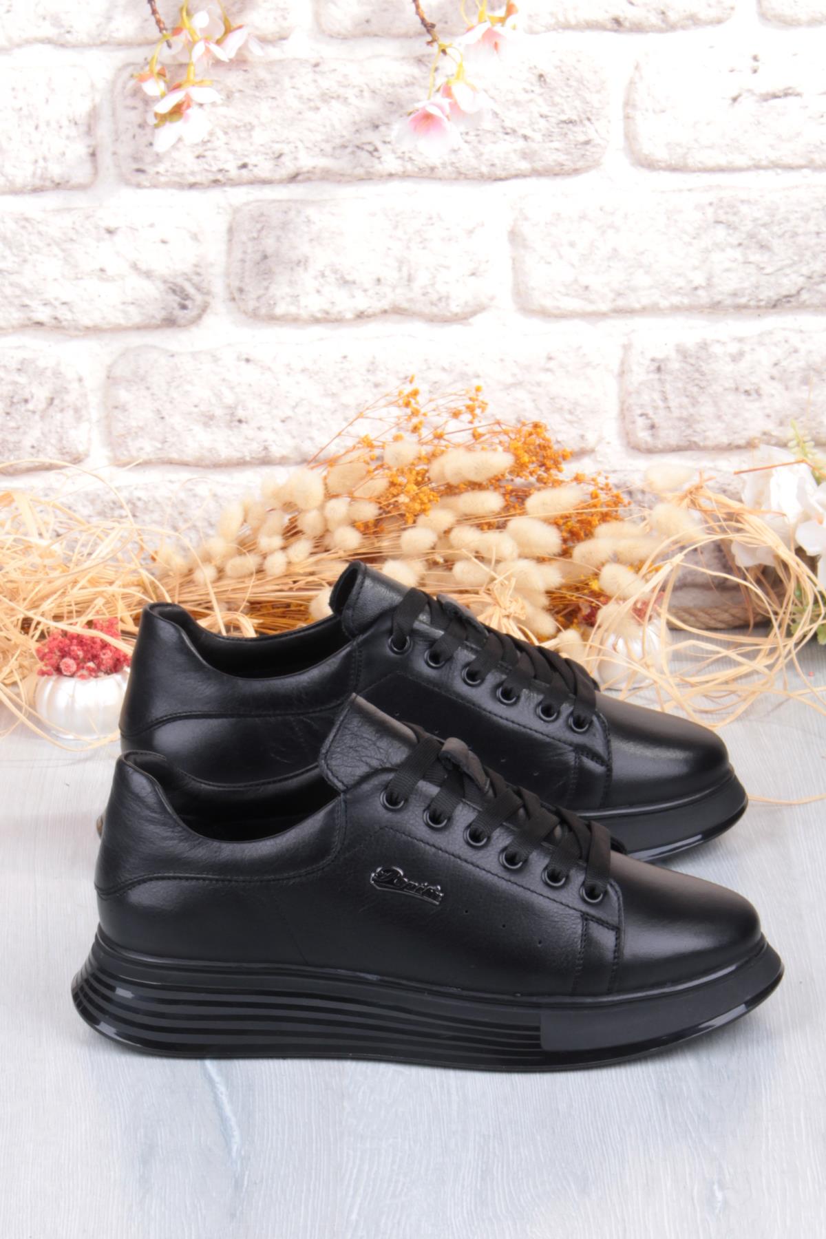 6677 Rahat Kalın Air Taban Taban Hakiki Deri Erkek Ayakkabı - Görsel 3