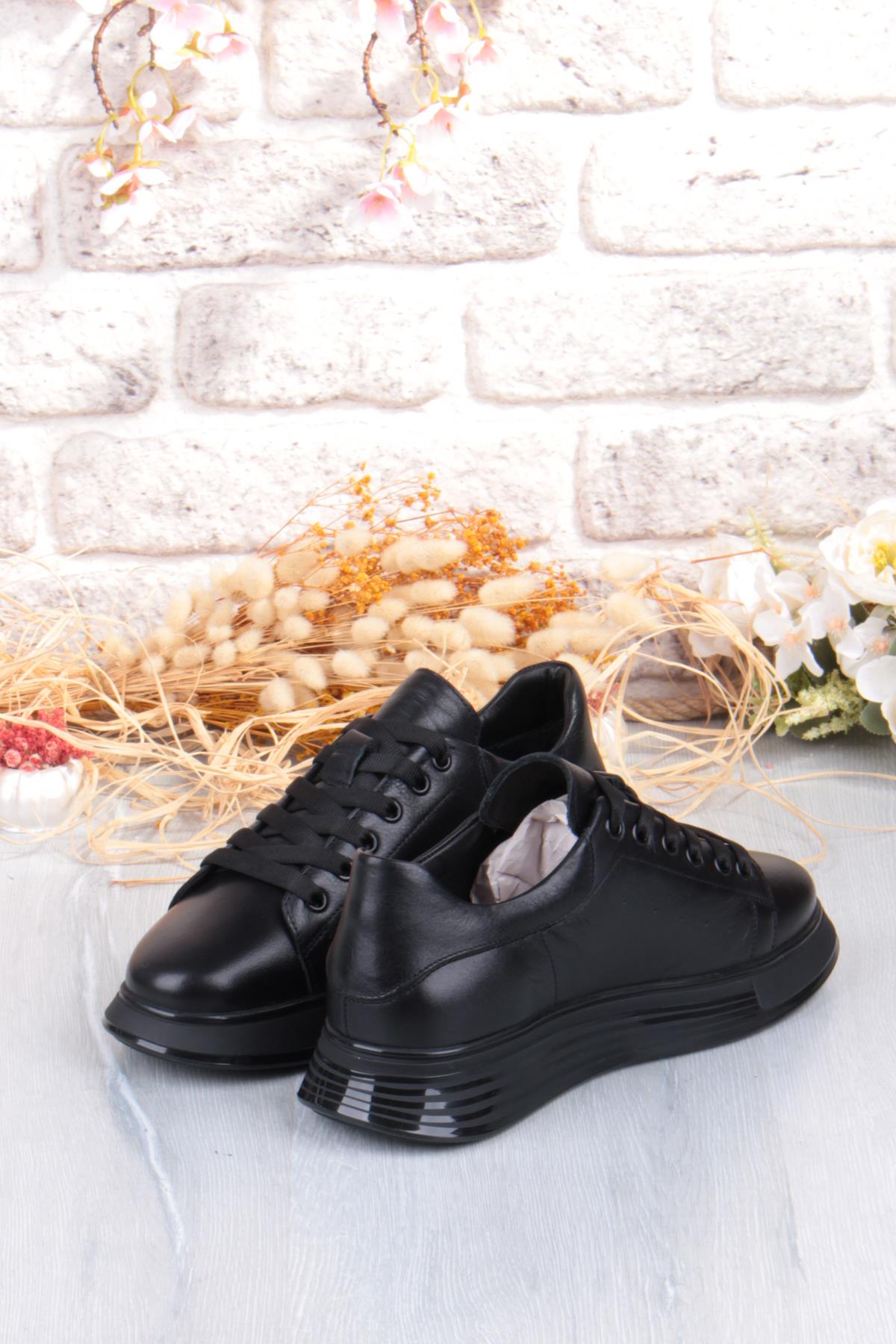 6677 Rahat Kalın Air Taban Taban Hakiki Deri Erkek Ayakkabı - Görsel 5