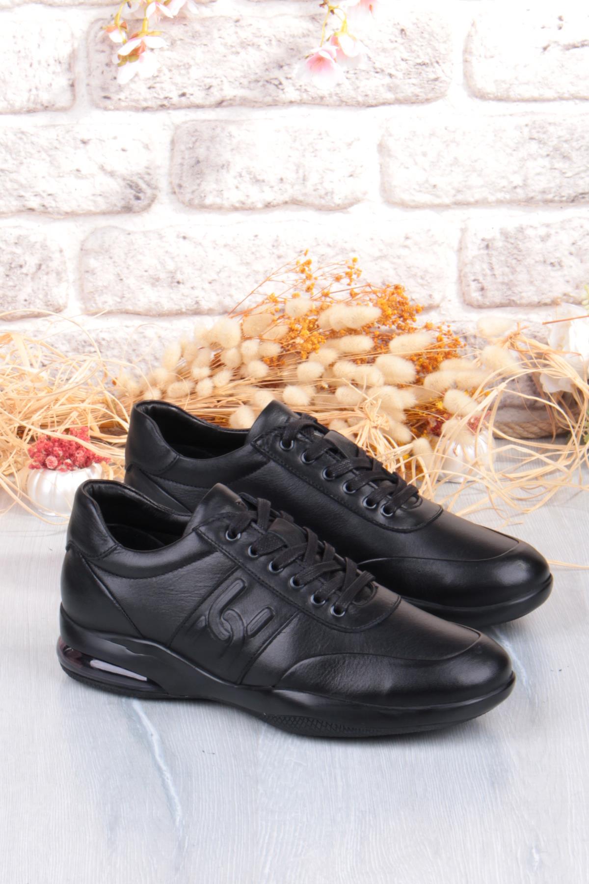 M337 Rahat Kauçuk Air Taban Taban Hakiki Deri Erkek Ayakkabı - Görsel 2