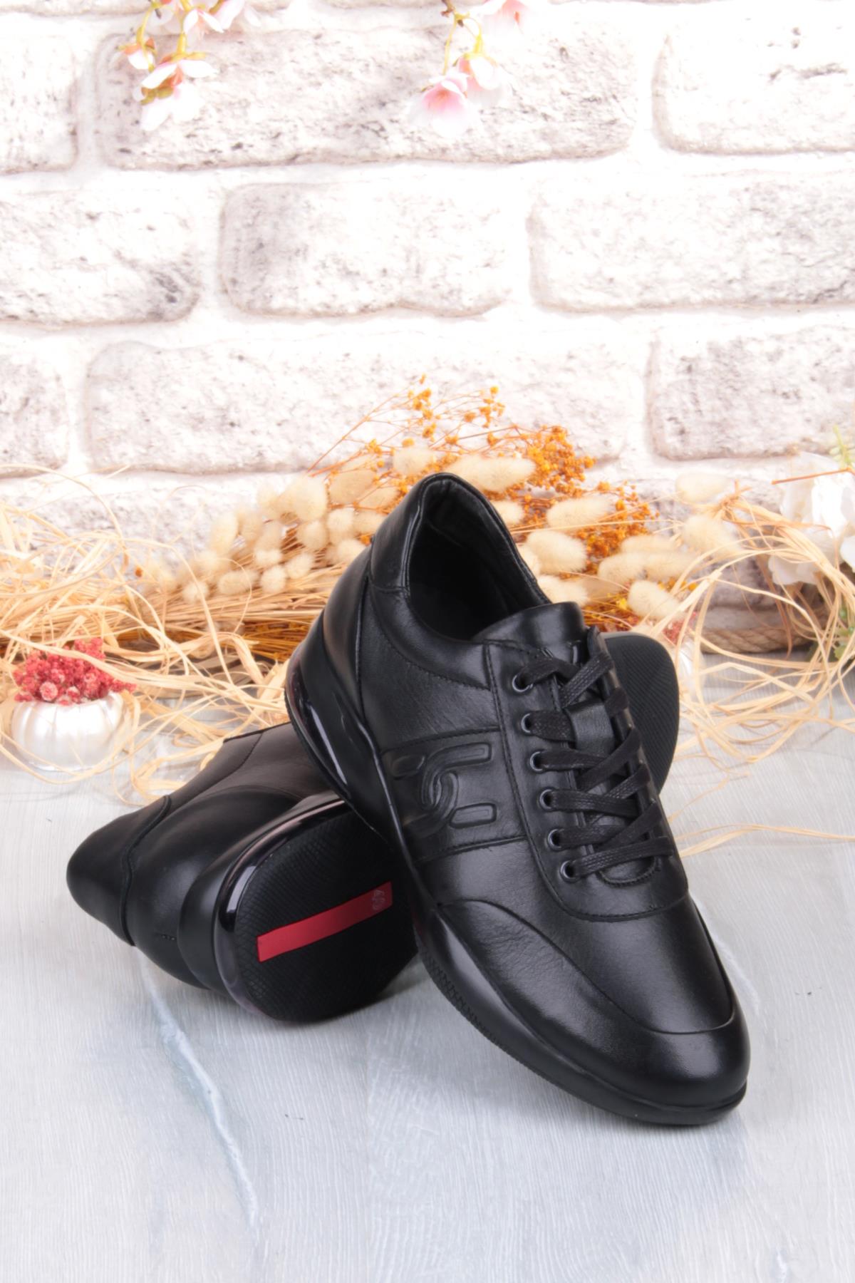 M337 Rahat Kauçuk Air Taban Taban Hakiki Deri Erkek Ayakkabı - Görsel 6