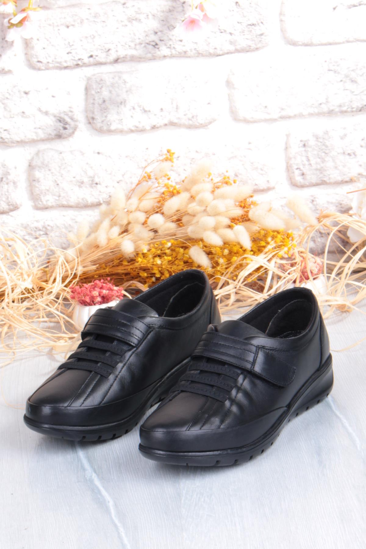 7679 Comfort Yumuşak Esnek Kauçuk Kaymaz Taban Hakiki Deri Kadın Ayakkabı - Görsel 7