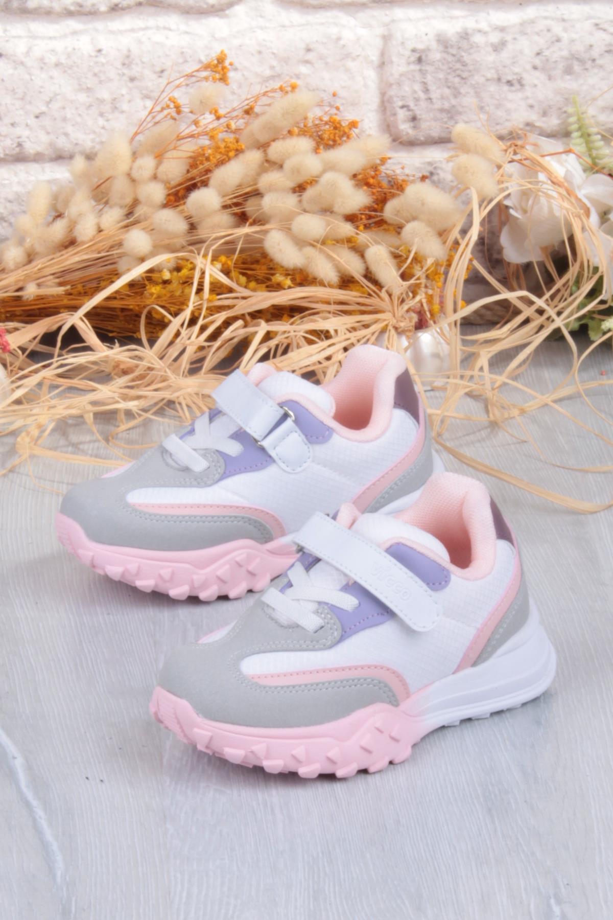 346.P25K.253 Surf Beyaz Rahat Kız Çocuk Ayakkabı - Görsel 4