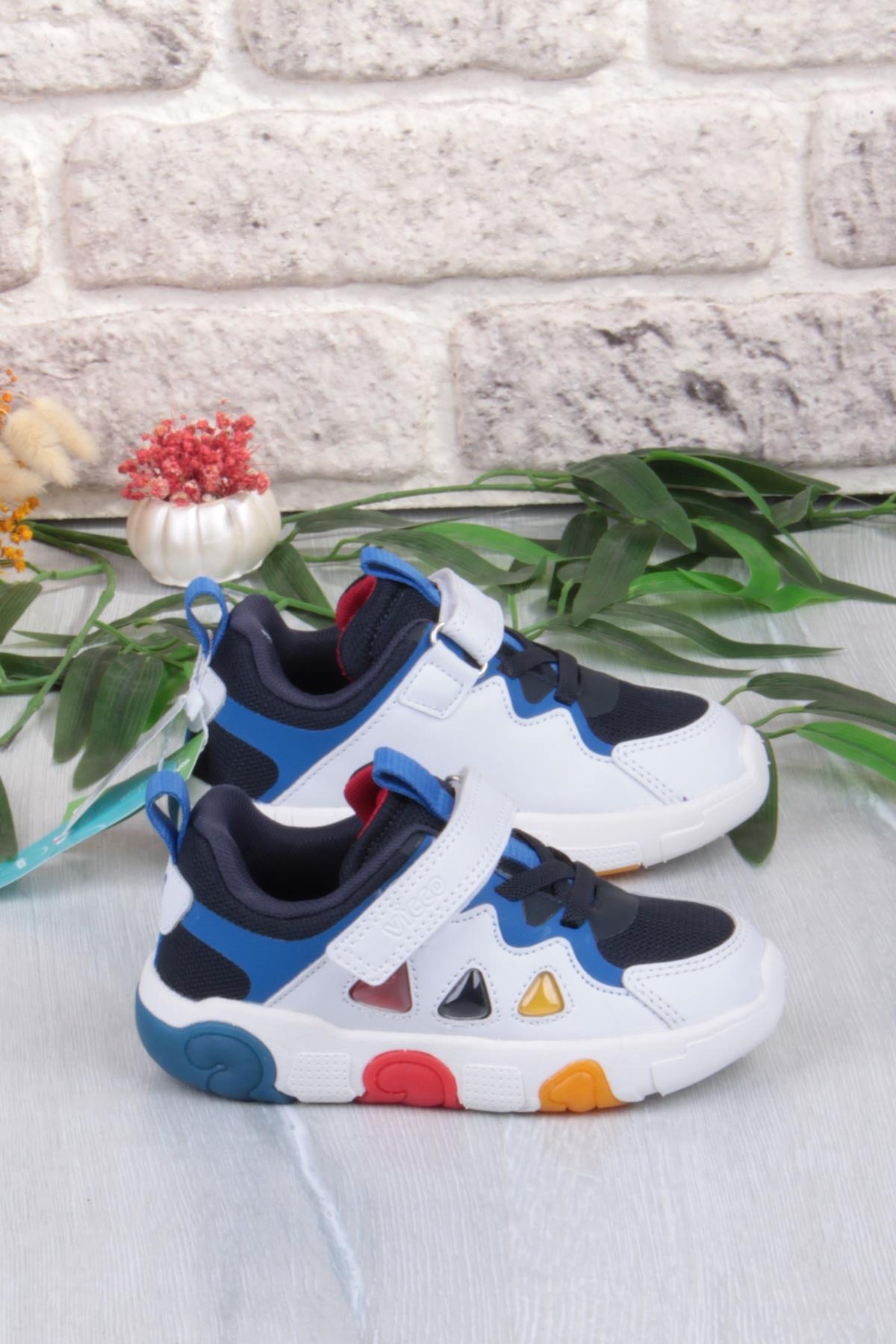 346.B25K.209 Phonex Lacivert Işıklı Erkek Çocuk Ayakkabı - Görsel 3