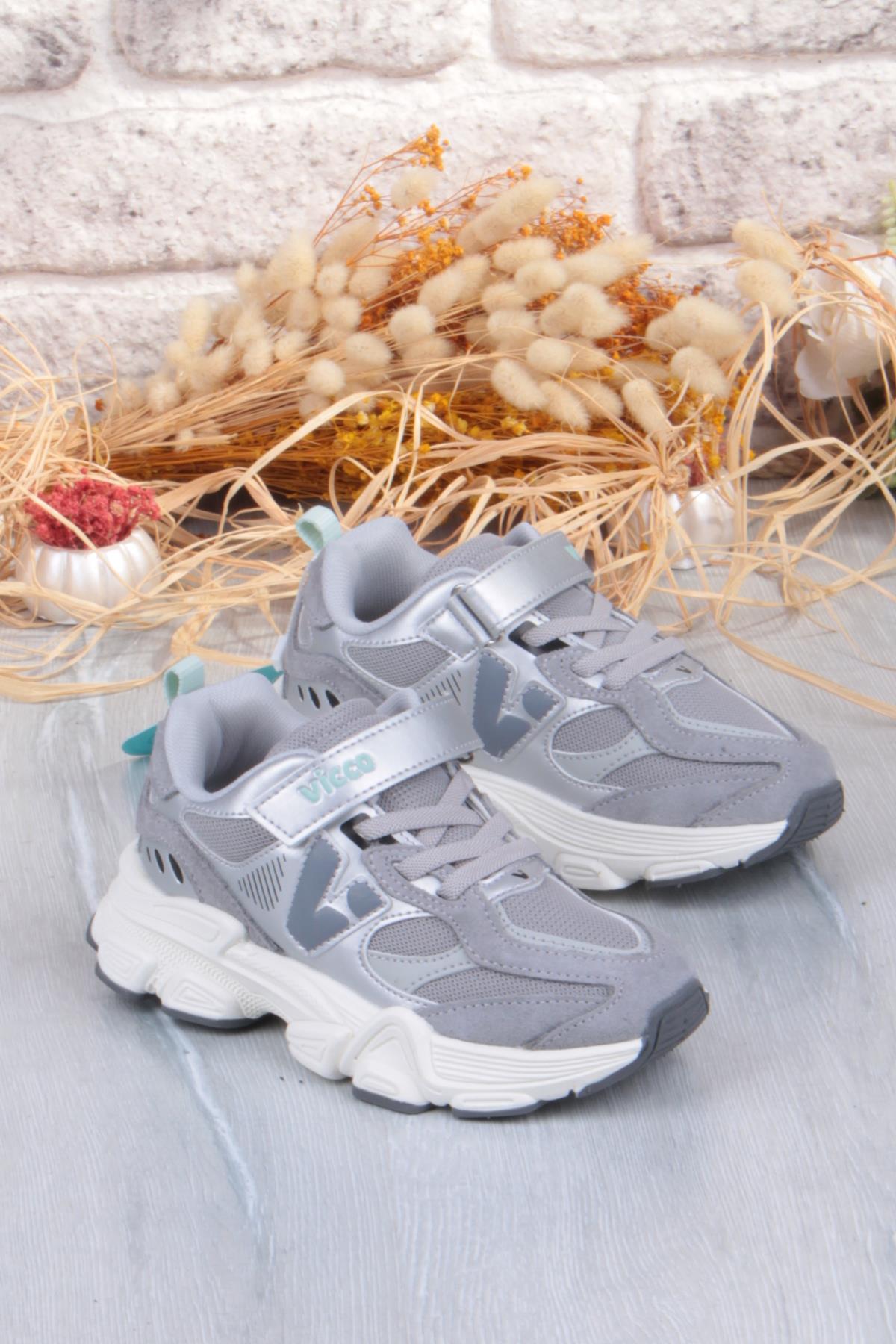 346.F25K.200 Wild Gri Sneaker Kız Çocuk Ayakkabı - Görsel 2