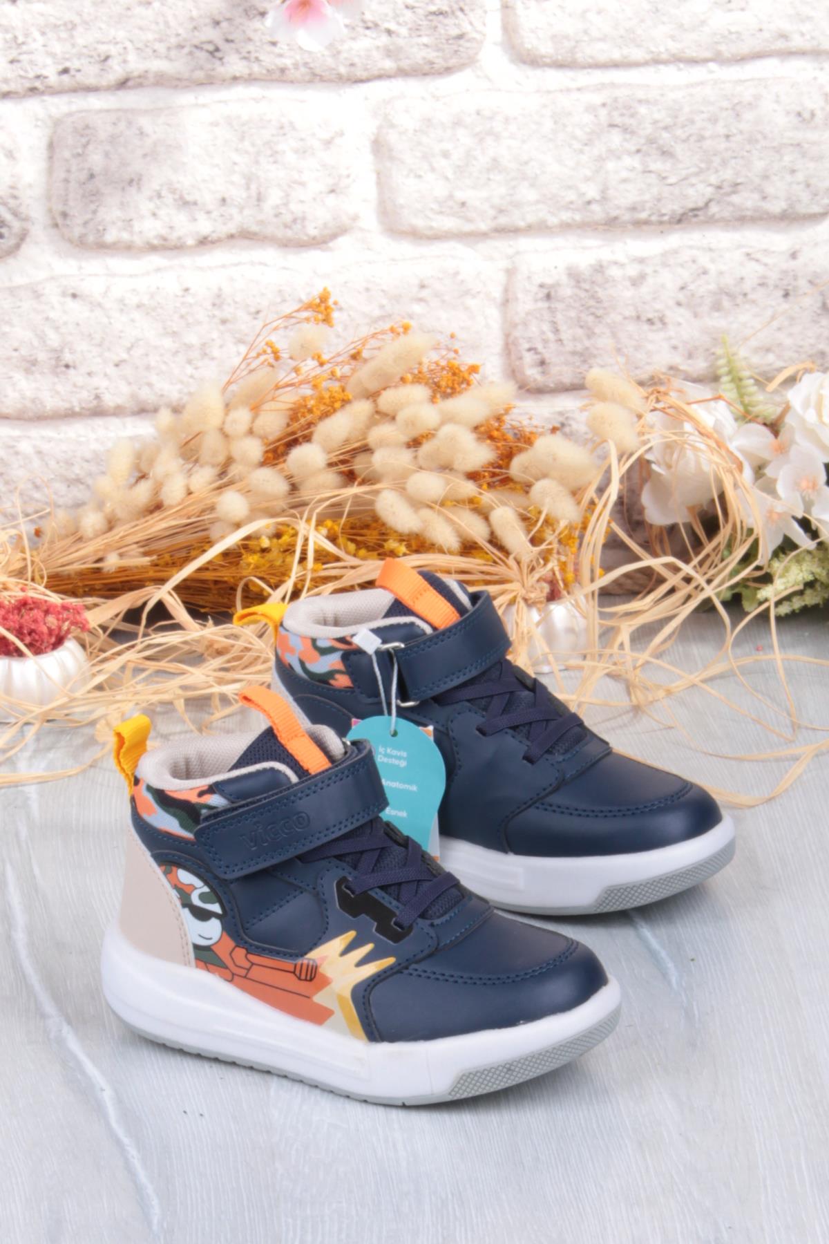 946.P25K.435 Dragus Lacivert Işıklı Erkek Çocuk Bot - Görsel 2