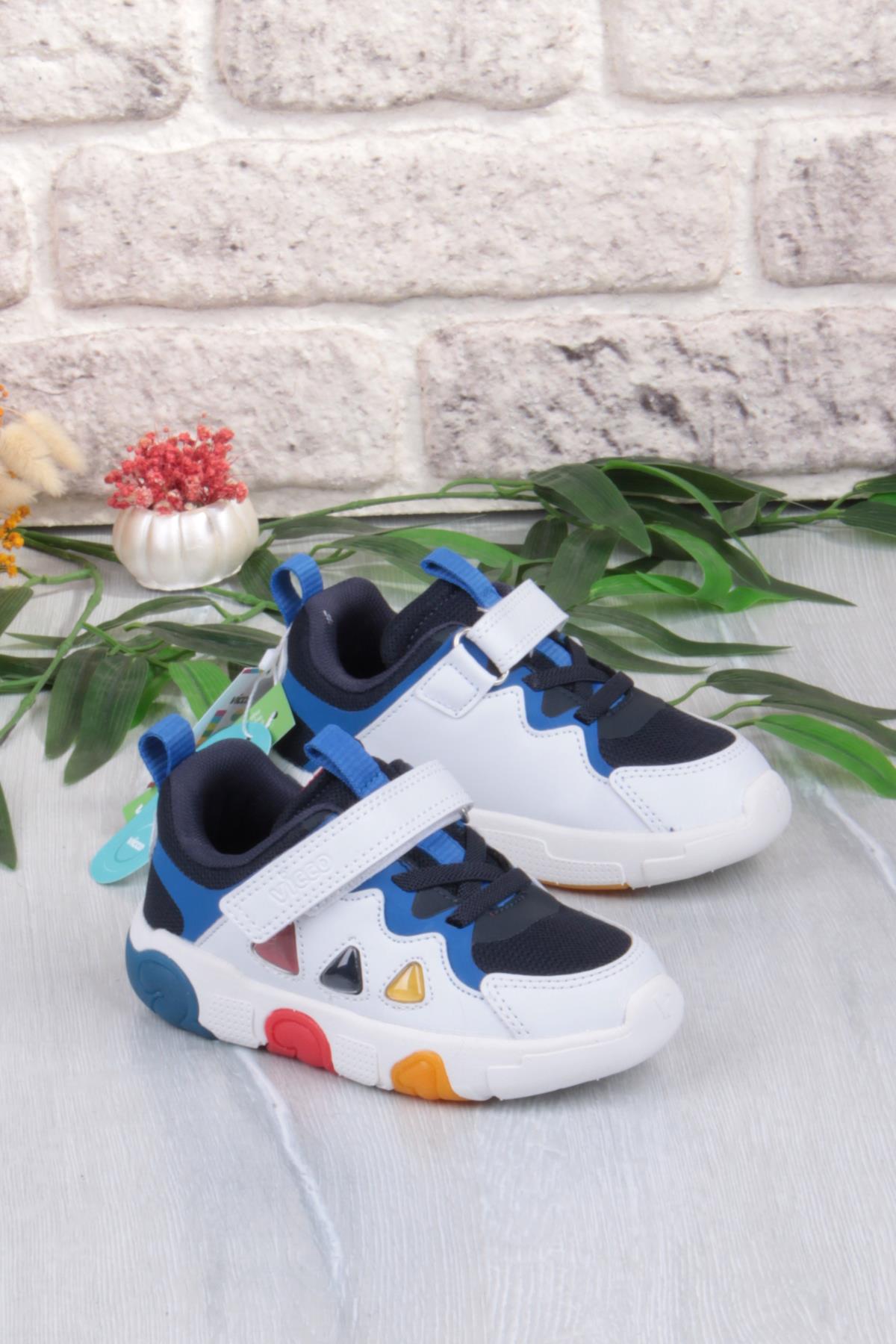 346.P25K.209 Phonex Lacivert Işıklı Erkek Çocuk Ayakkabı - Görsel 2