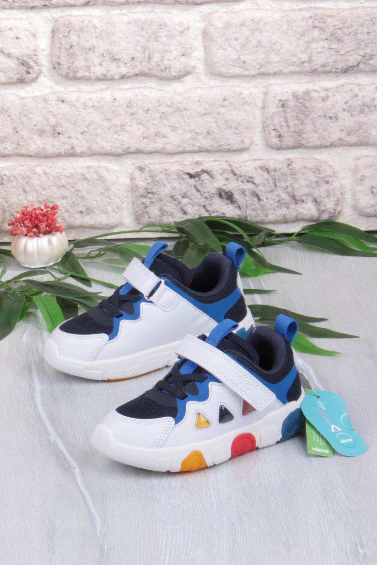 346.P25K.209 Phonex Lacivert Işıklı Erkek Çocuk Ayakkabı - Görsel 4