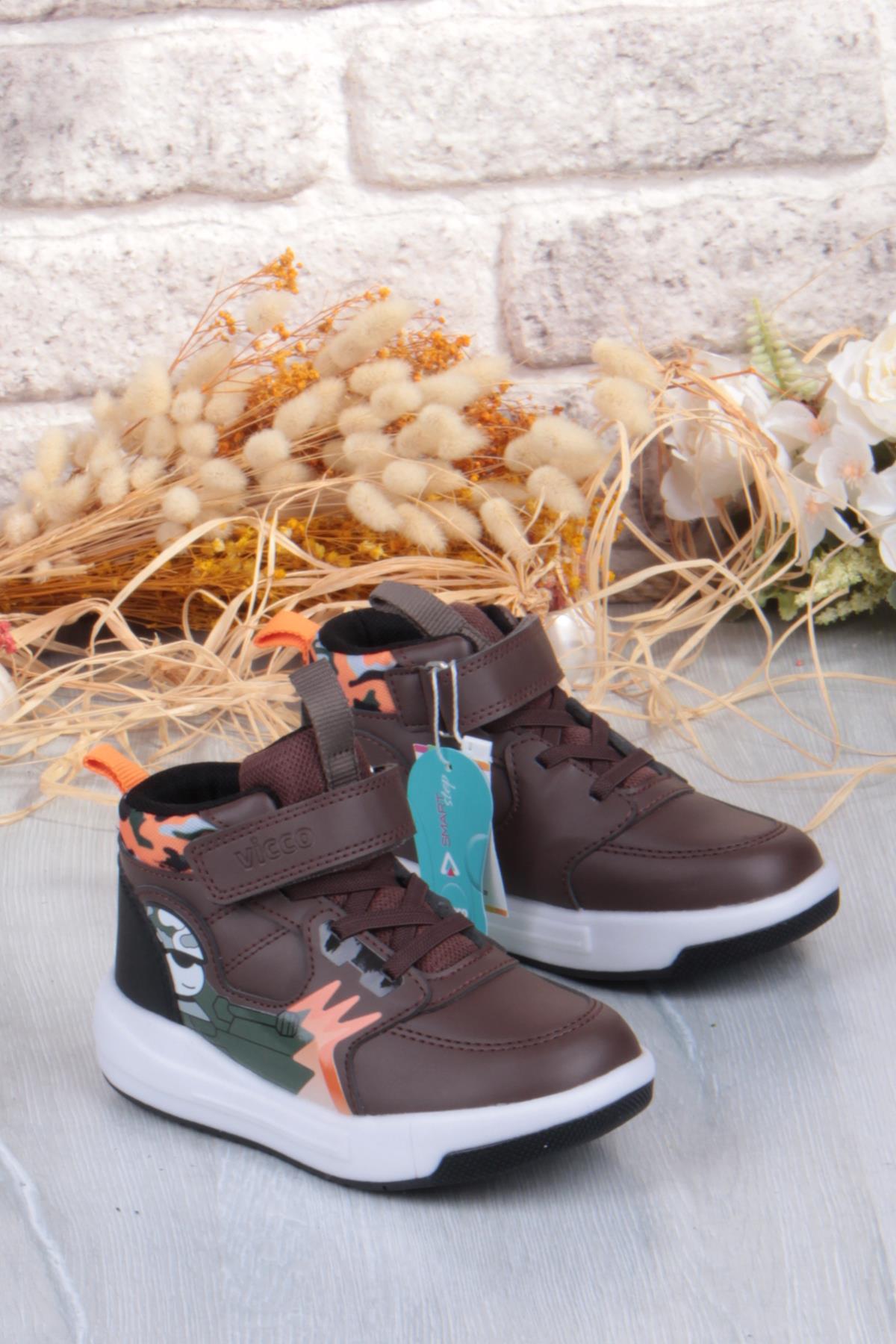 946.B25K.435 Dragus Kahve Işıklı Erkek Çocuk Bot - Görsel 2