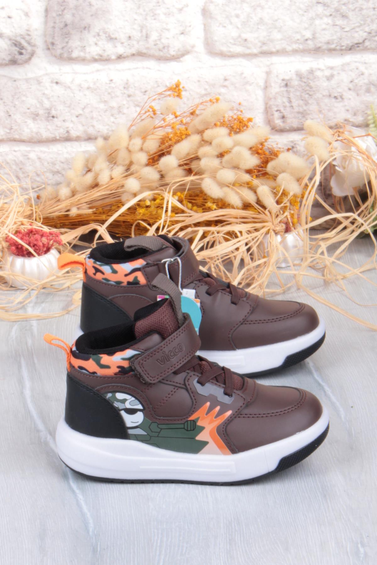 946.B25K.435 Dragus Kahve Işıklı Erkek Çocuk Bot - Görsel 3