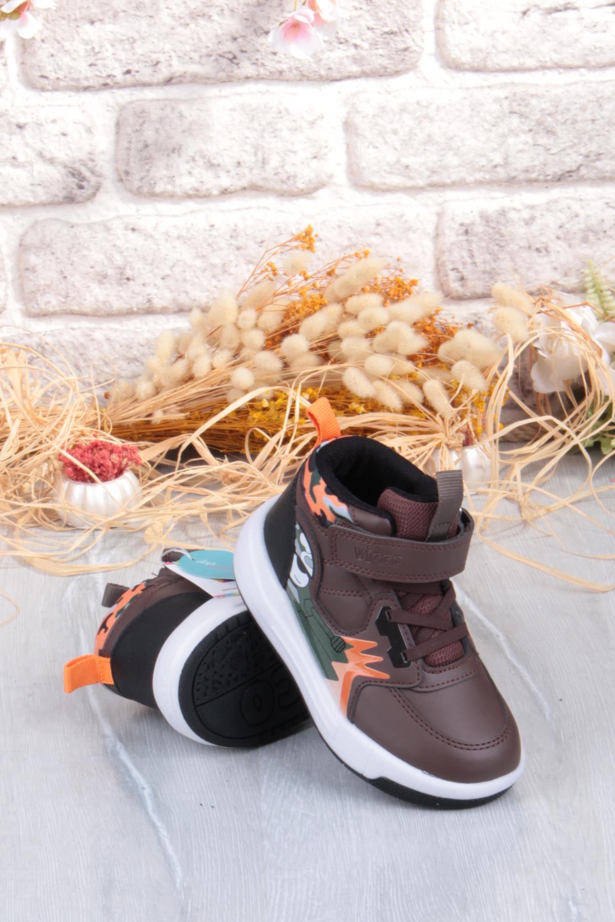 946.B25K.435 Dragus Kahve Işıklı Erkek Çocuk Bot - Görsel 5