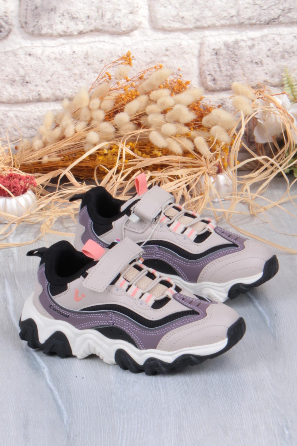 346.F25K.244 Pote Bej Outdoor Kız Çocuk Ayakkabı - Görsel 2