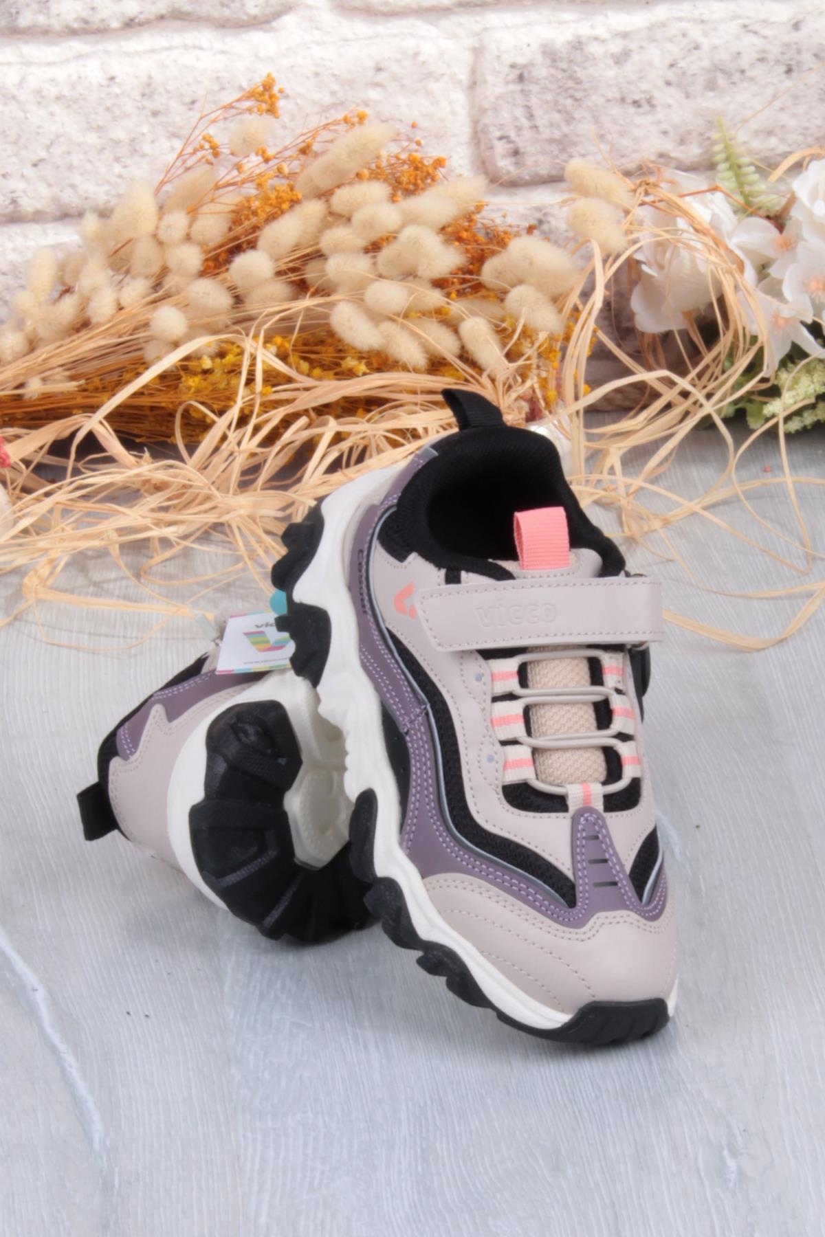 346.F25K.244 Pote Bej Outdoor Kız Çocuk Ayakkabı - Görsel 5