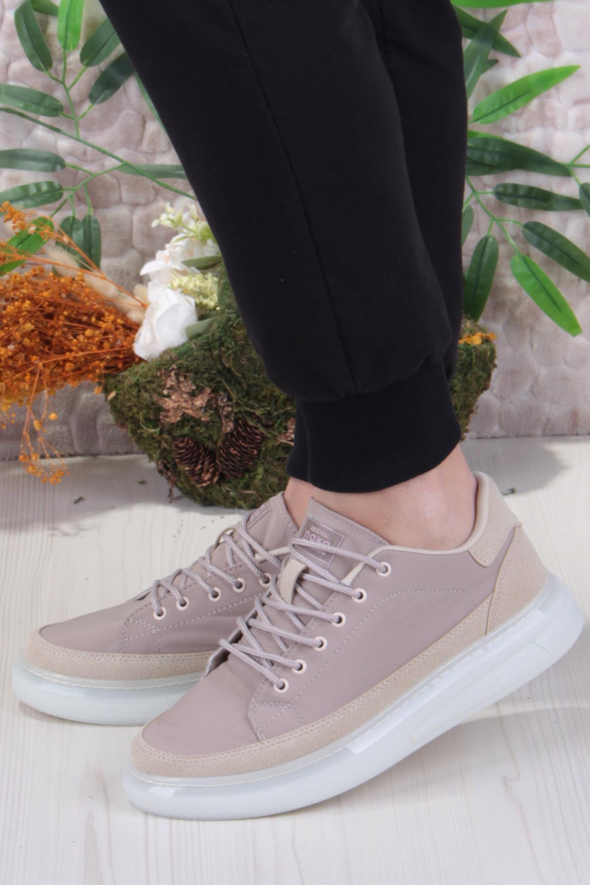 Noka Oleon Rahat Memory Foam İç Taban Keten Sneaker Erkek Ayakkabı - Görsel 4