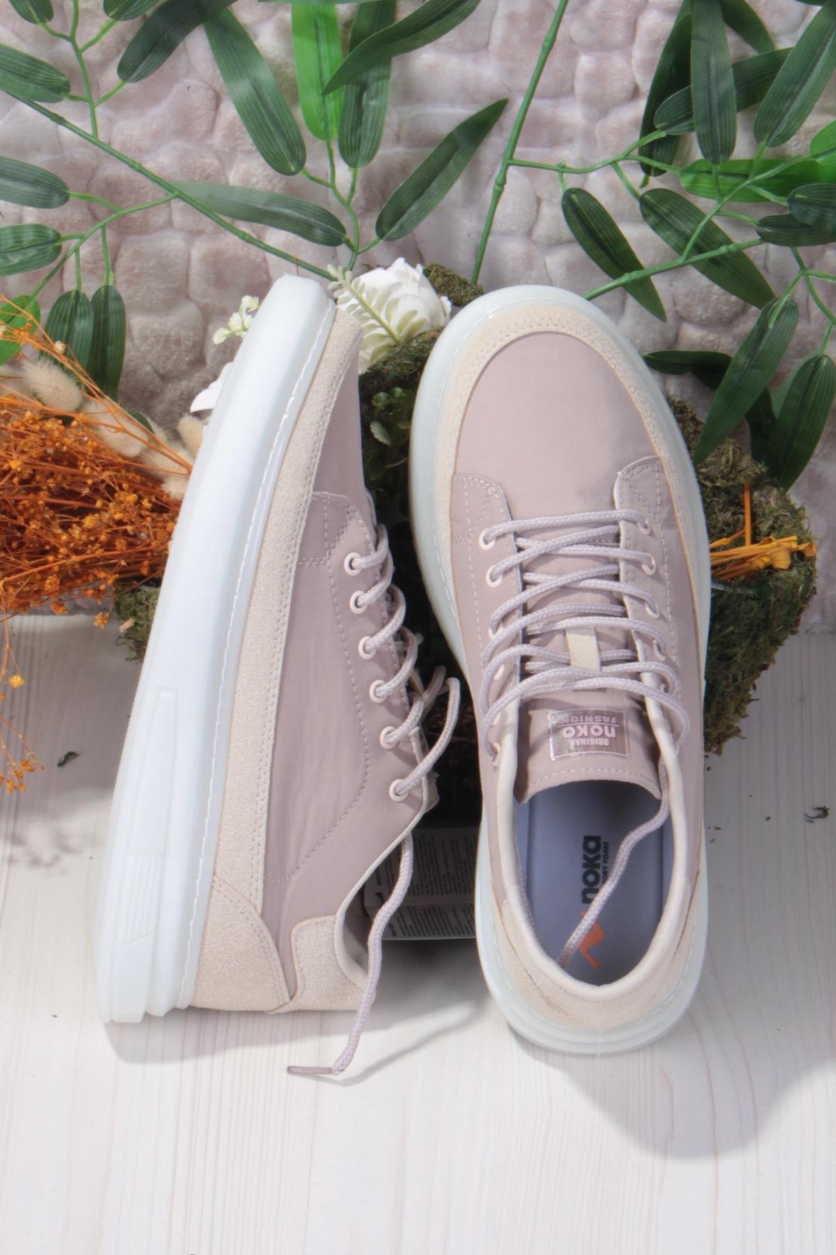 Noka Oleon Rahat Memory Foam İç Taban Keten Sneaker Erkek Ayakkabı - Görsel 6