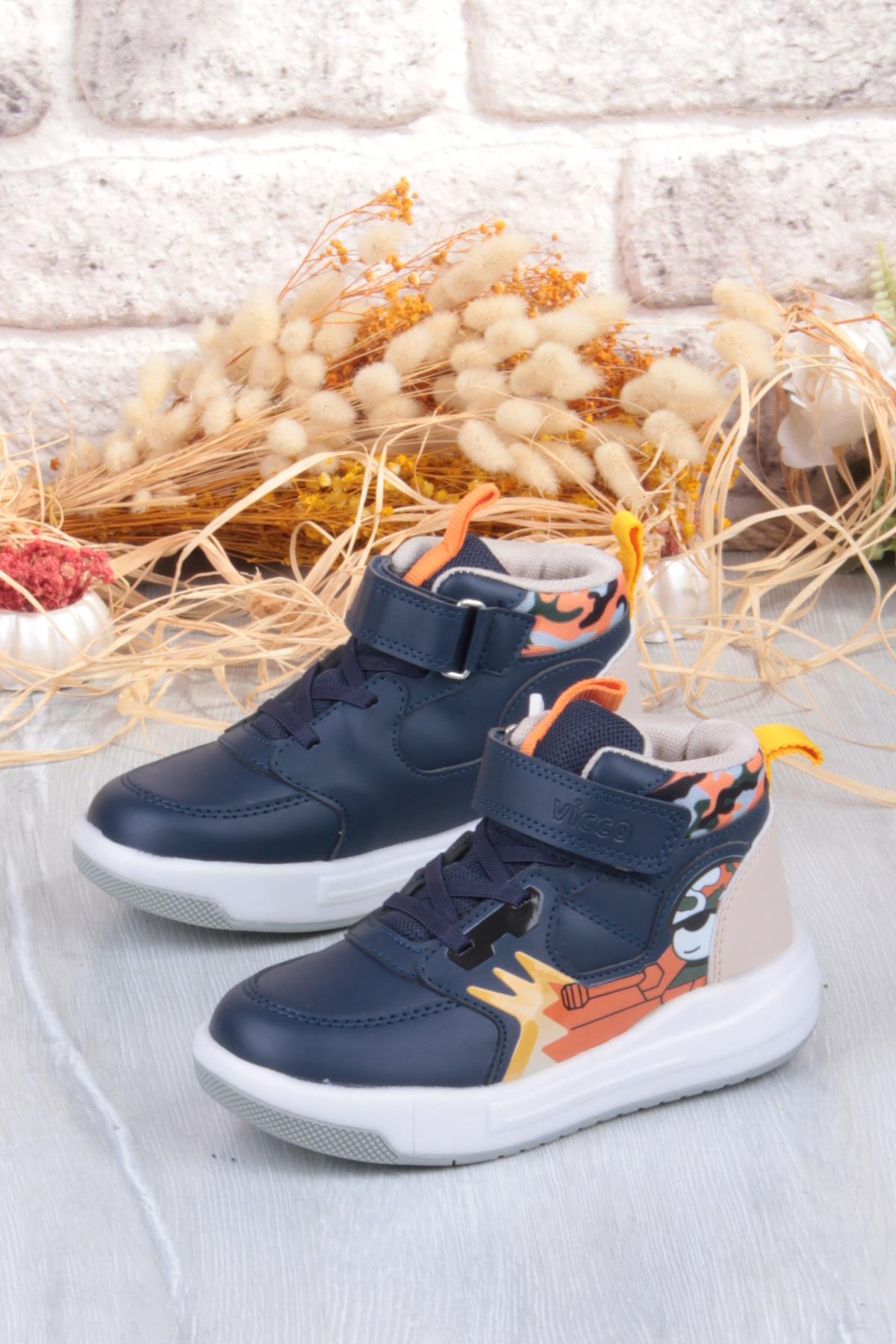 946.B25K.435 Dragus Lacivert Işıklı Erkek Çocuk Bot - Görsel 4