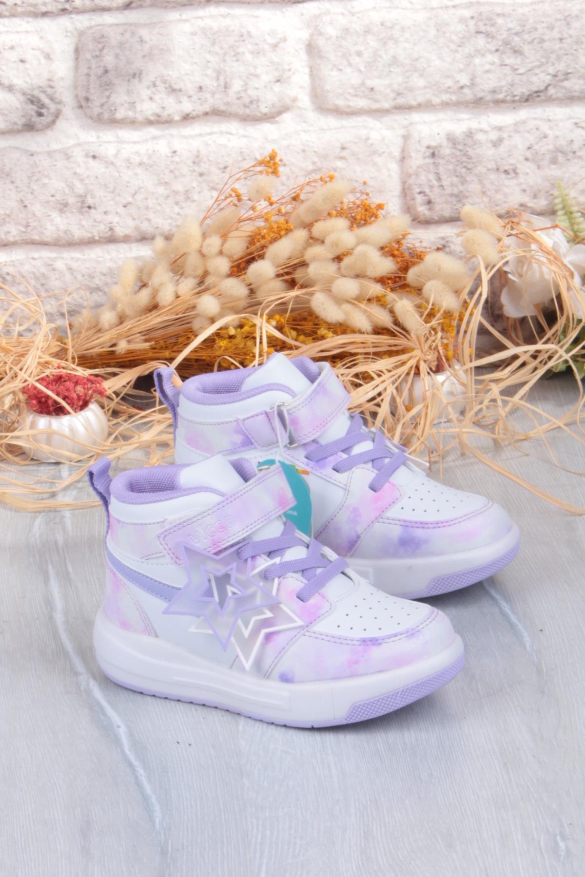 946.B25K.416 Yenni Lila Işıklı Kız Çocuk Bot - Görsel 2