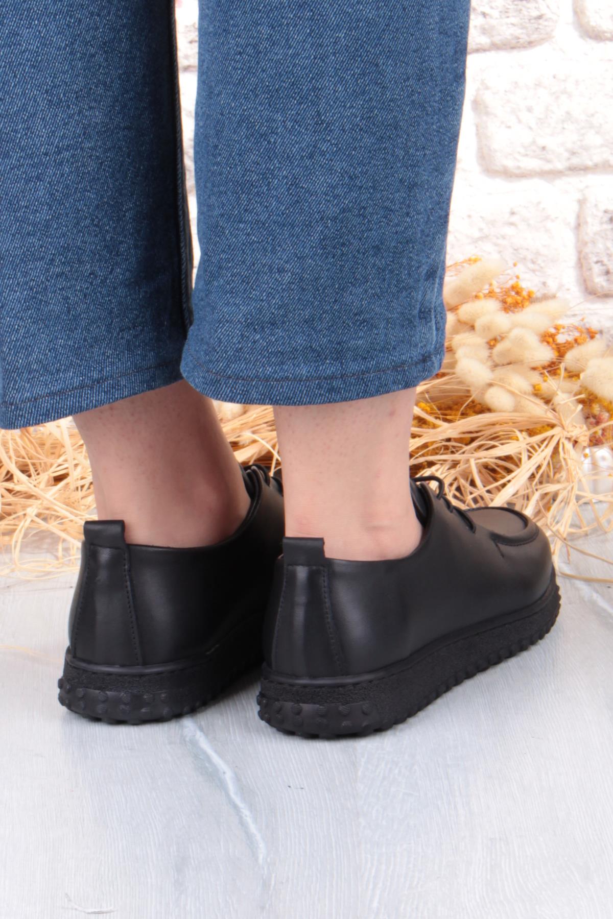 2610 Rahat Yumuşak Esnek Kauçuk Taban Hakiki Deri Kadın Ayakkabı - Görsel 5