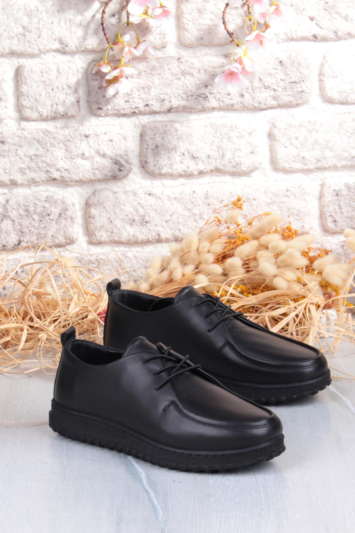 2610 Rahat Yumuşak Esnek Kauçuk Taban Hakiki Deri Kadın Ayakkabı - Görsel 6