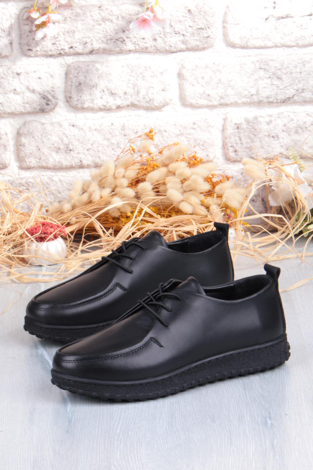 2610 Rahat Yumuşak Esnek Kauçuk Taban Hakiki Deri Kadın Ayakkabı - Görsel 7