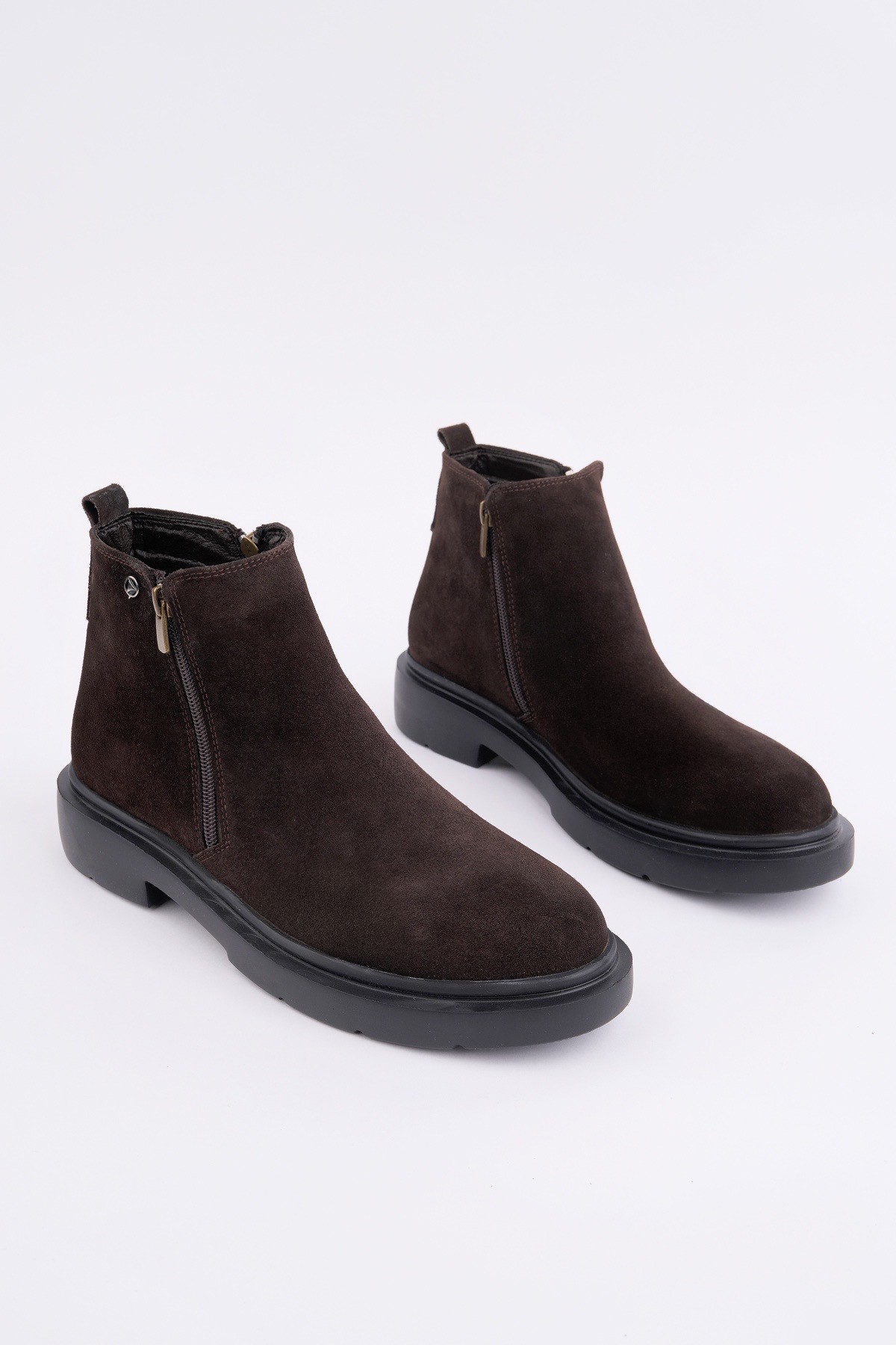 ASTRA Hakiki Deri Çift Fermuarlı Erkek Casual Kışlık Bot - Görsel 2