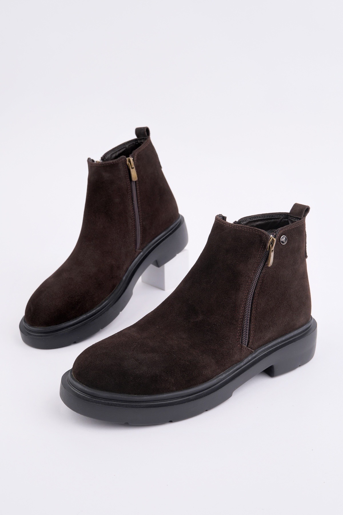 ASTRA Hakiki Deri Çift Fermuarlı Erkek Casual Kışlık Bot - Görsel 3