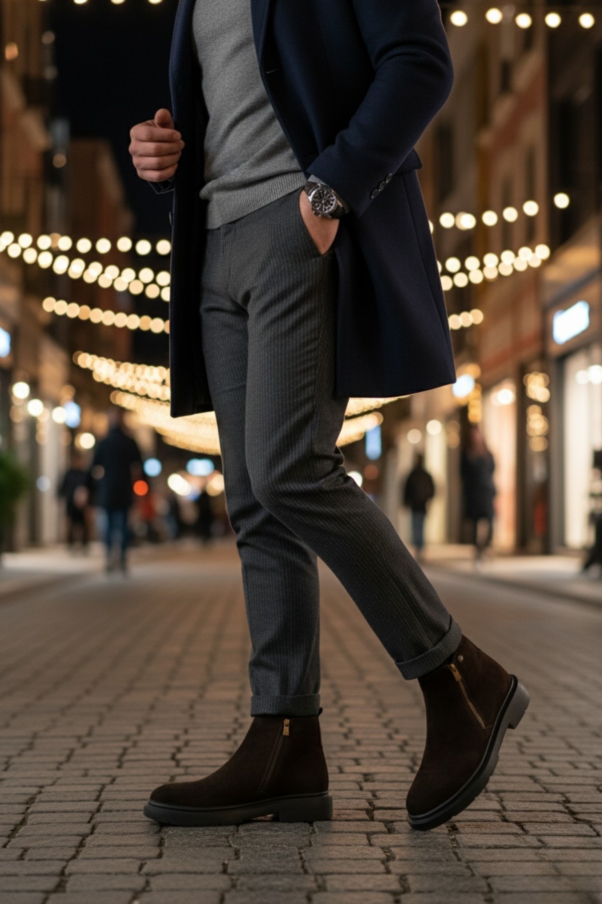 ASTRA Hakiki Deri Çift Fermuarlı Erkek Casual Kışlık Bot - Görsel 8