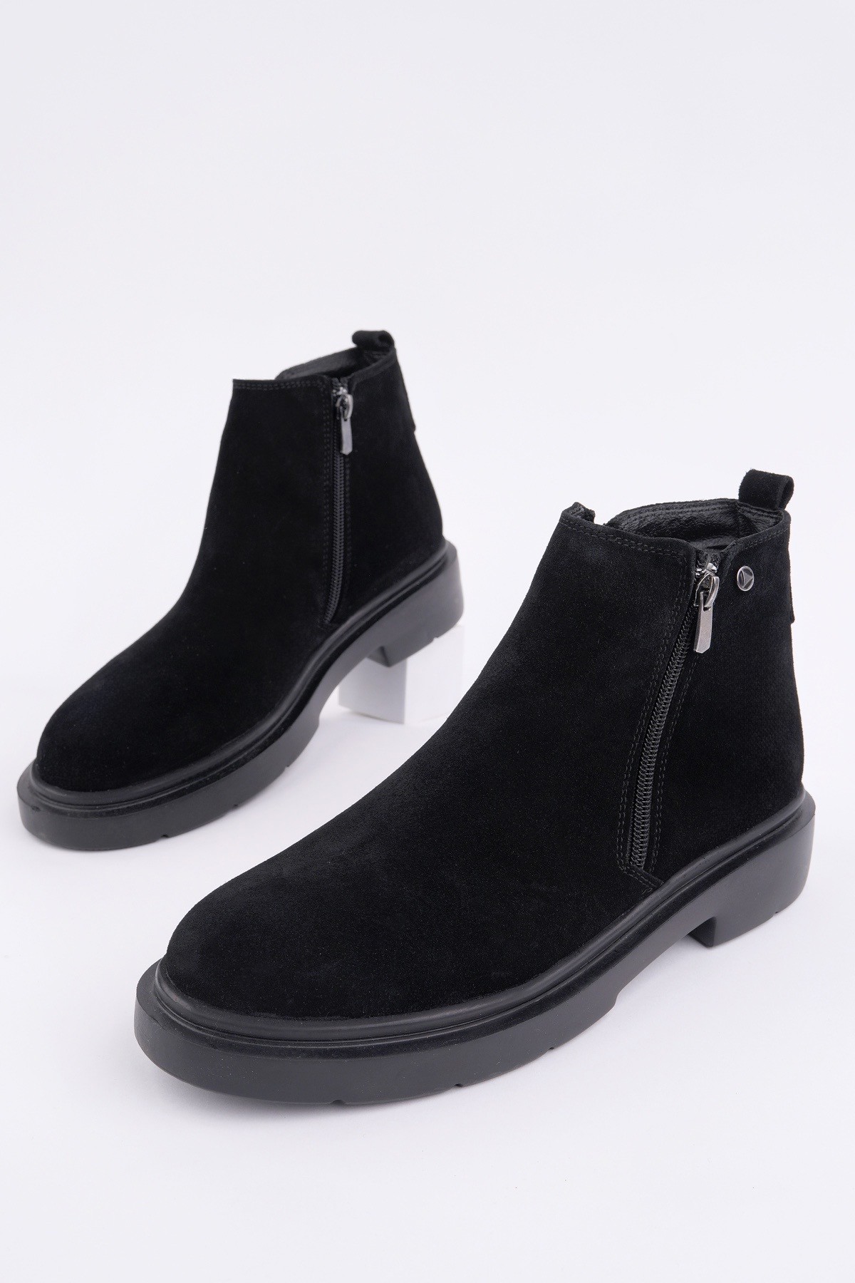 ASTRA Hakiki Deri Çift Fermuarlı Erkek Casual Kışlık Bot - Görsel 2