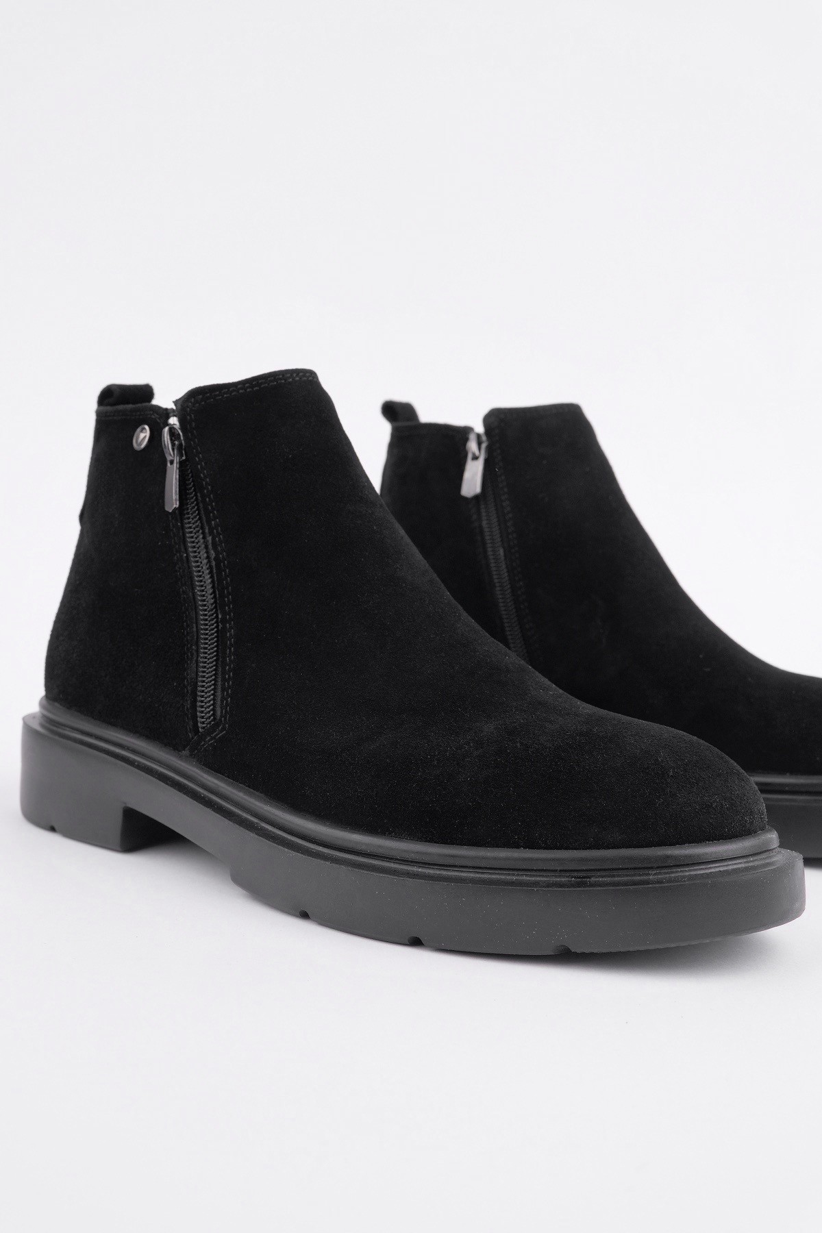 ASTRA Hakiki Deri Çift Fermuarlı Erkek Casual Kışlık Bot - Görsel 3