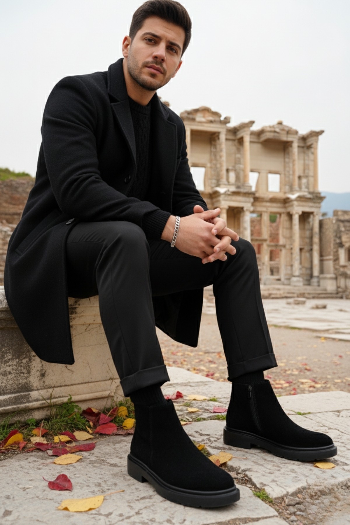 ASTRA Hakiki Deri Çift Fermuarlı Erkek Casual Kışlık Bot - Görsel 6