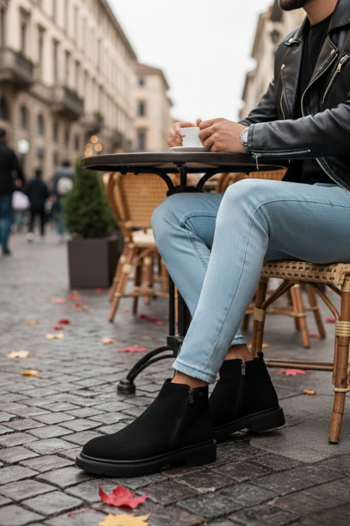 ASTRA Hakiki Deri Çift Fermuarlı Erkek Casual Kışlık Bot - Görsel 8