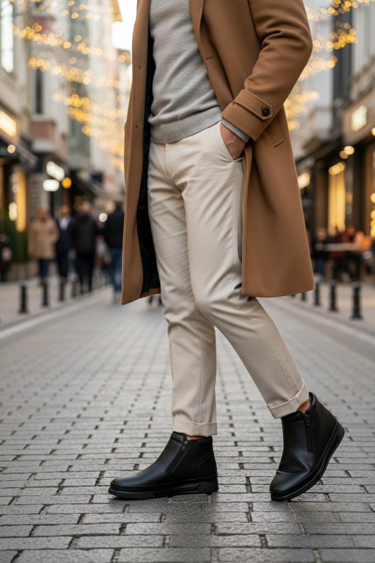 ANDY Hakiki Deri Çift Fermuarlı İçi Kürklü Erkek Kışlık Bot - Görsel 7