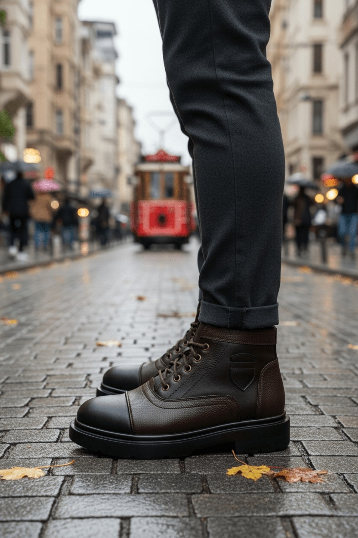 GUSTA Bağcıklı Fermuarlı İçi Kürklü Erkek Kışlık Bot - Görsel 3