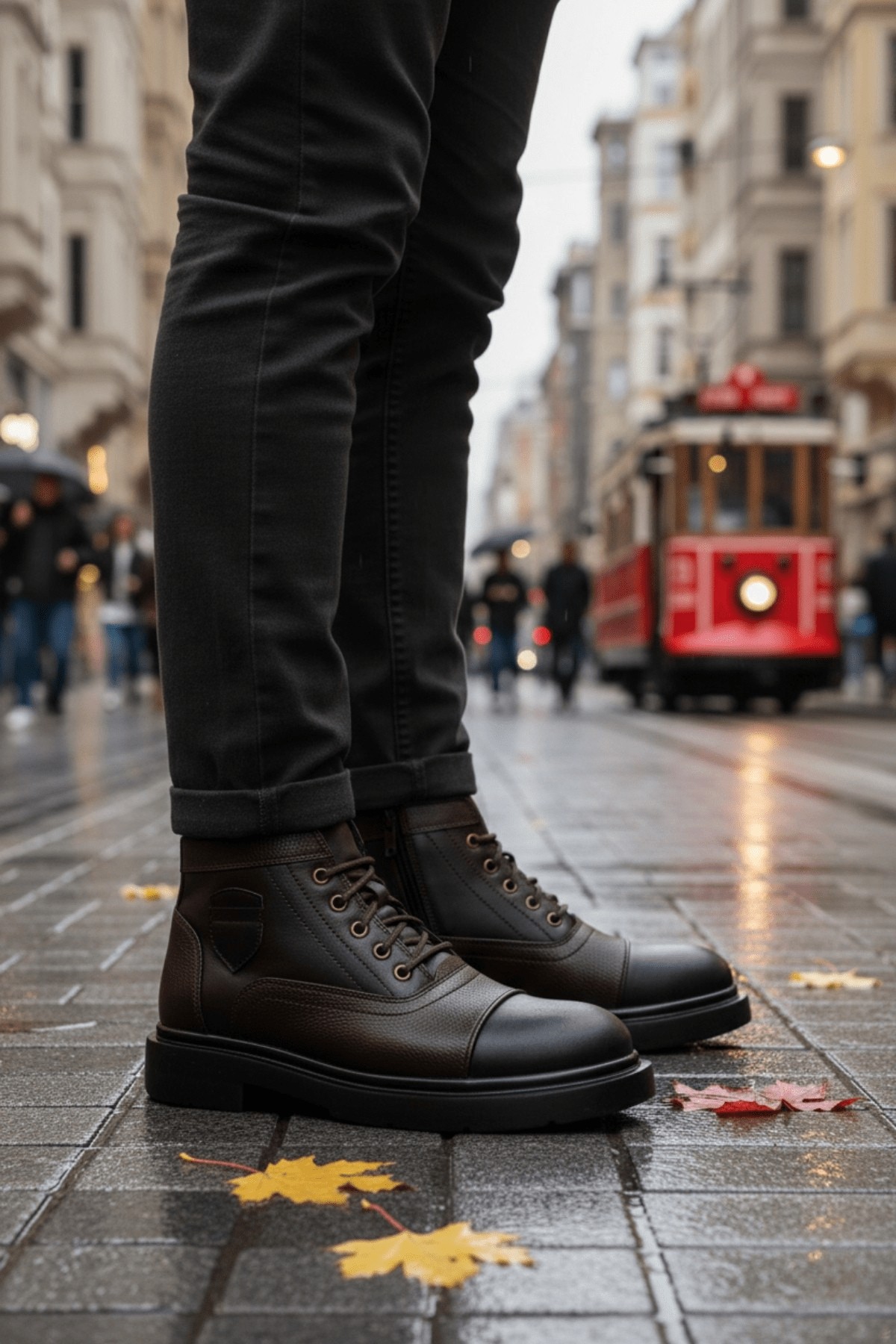 GUSTA Bağcıklı Fermuarlı İçi Kürklü Erkek Kışlık Bot - Görsel 4