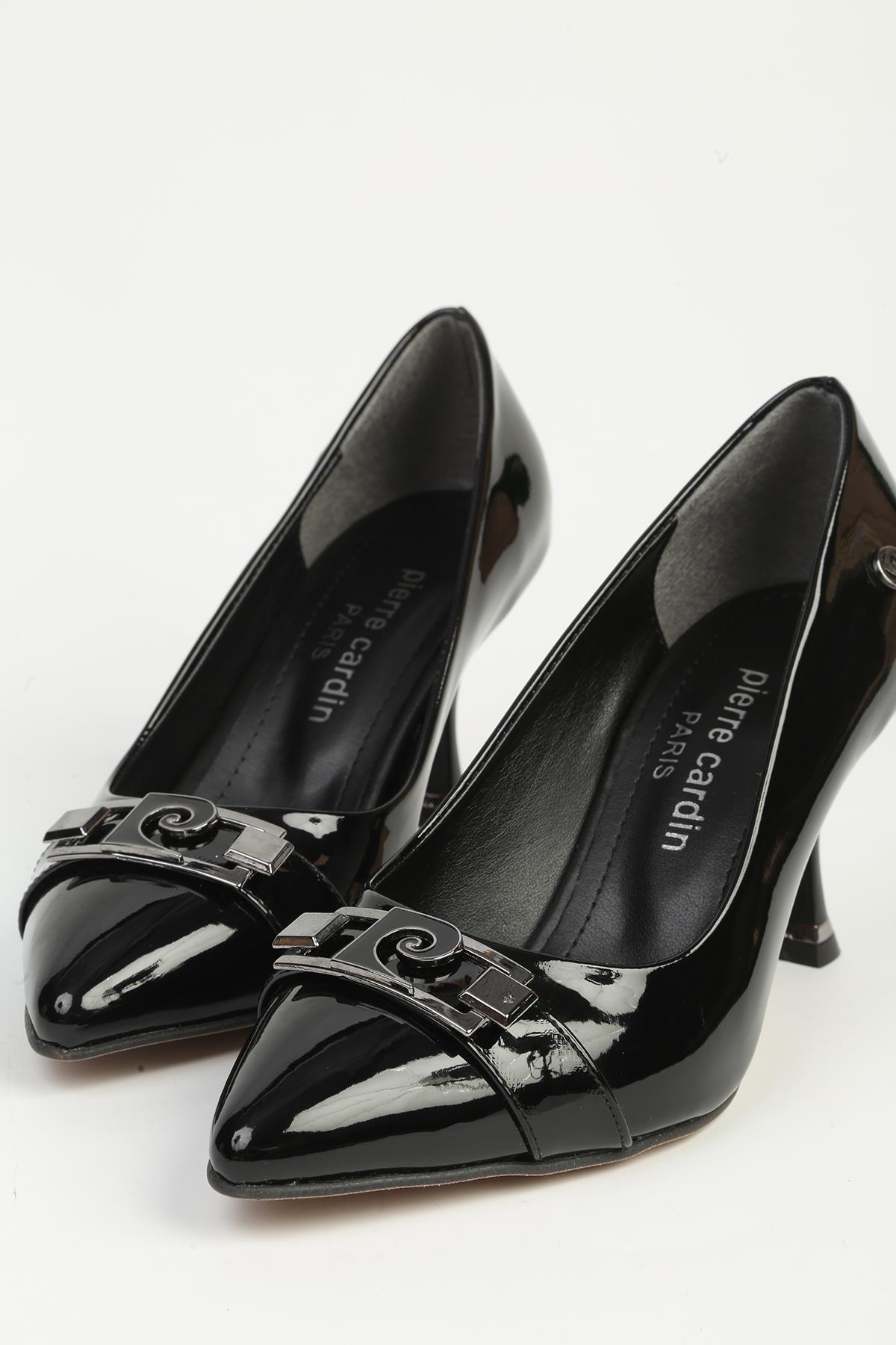 Siyah Rugan Topuklu Ayakkabı PC-55207 - Görsel 3