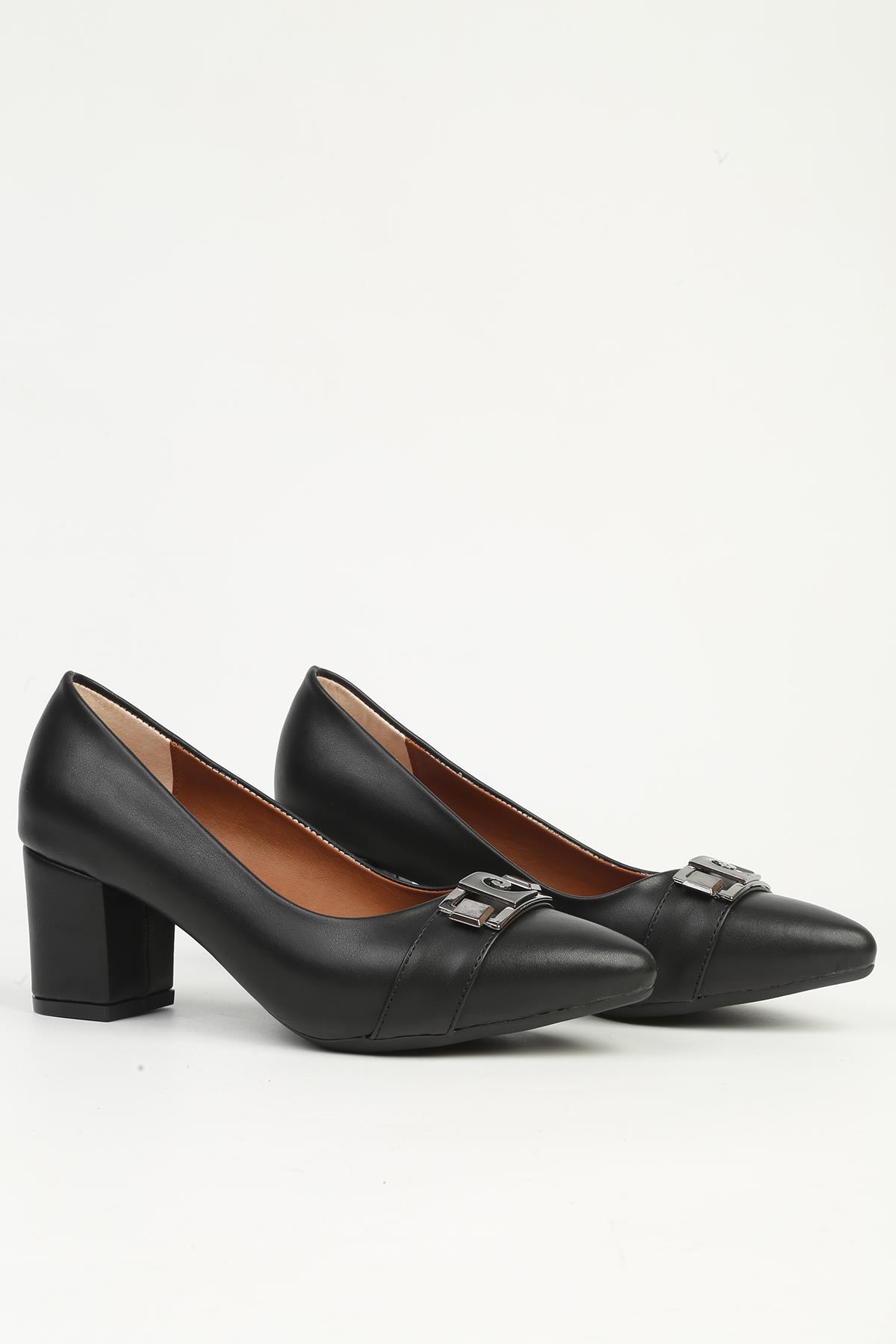 Siyah Topuklu Ayakkabı PC-55136 - Görsel 3