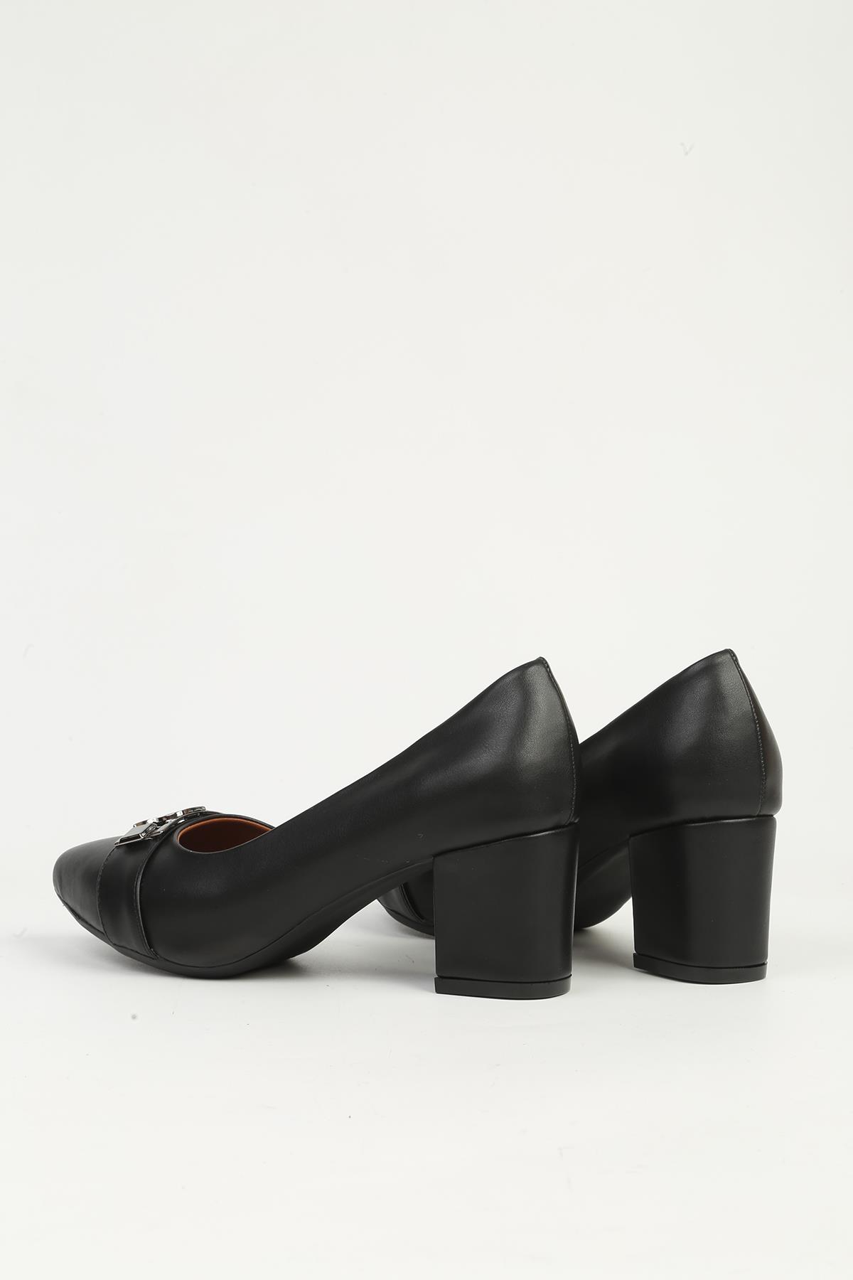Siyah Topuklu Ayakkabı PC-55136 - Görsel 4
