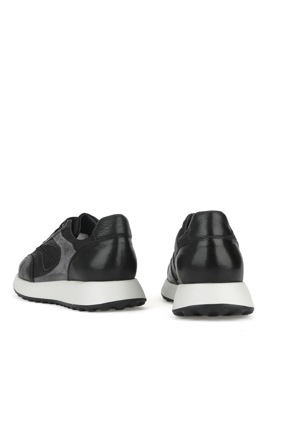 Erkek Hakiki Deri Sneaker 1531026Z313 Siyah - Görsel 4