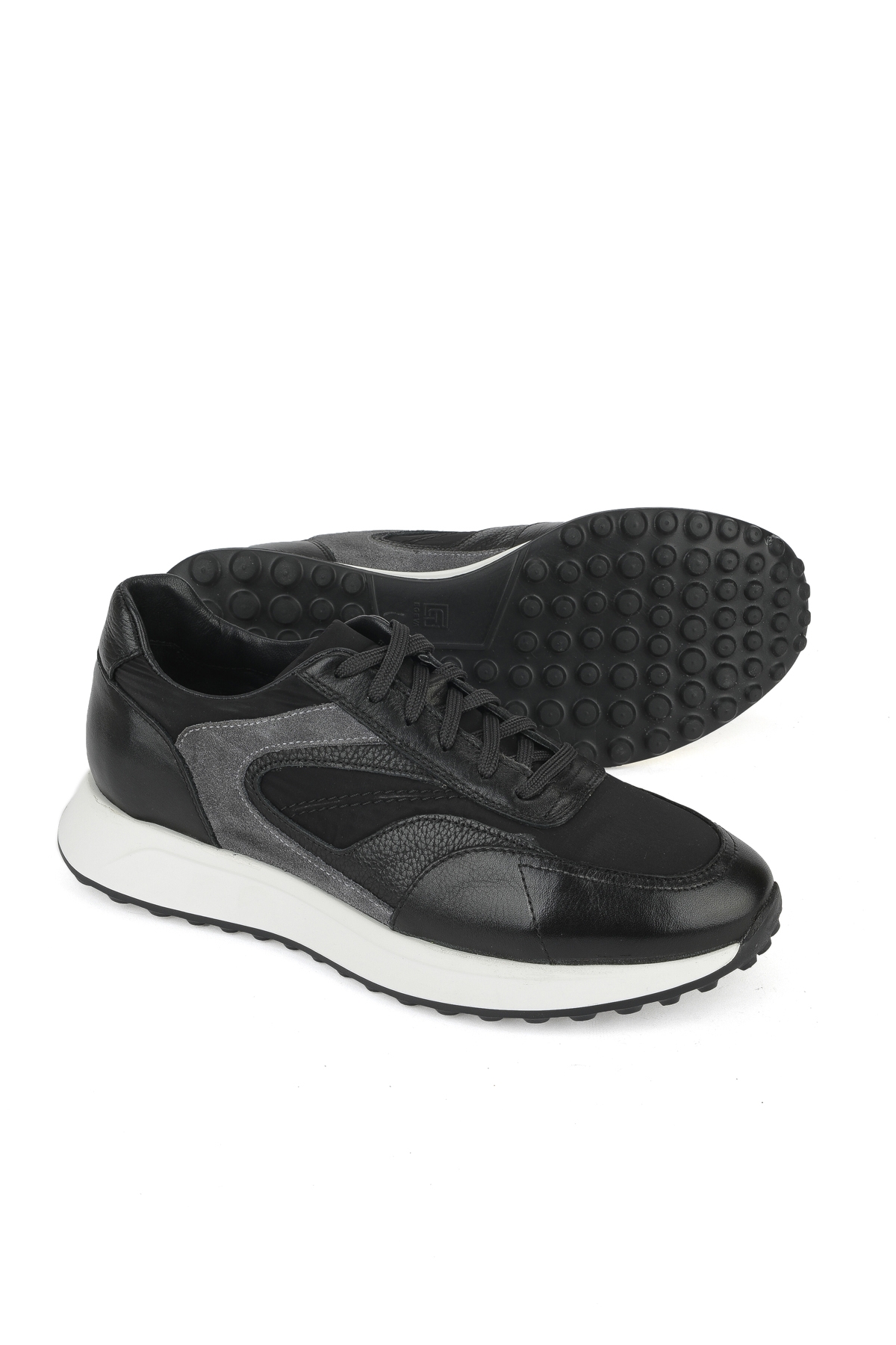 Erkek Hakiki Deri Sneaker 1531026Z313 Siyah - Görsel 5