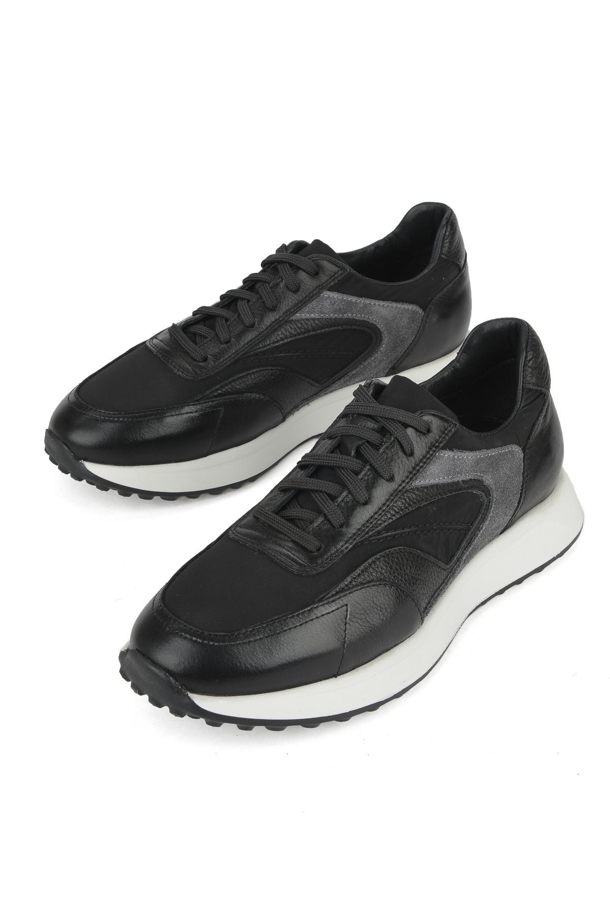 Erkek Hakiki Deri Sneaker 1531026Z313 Siyah - Görsel 6