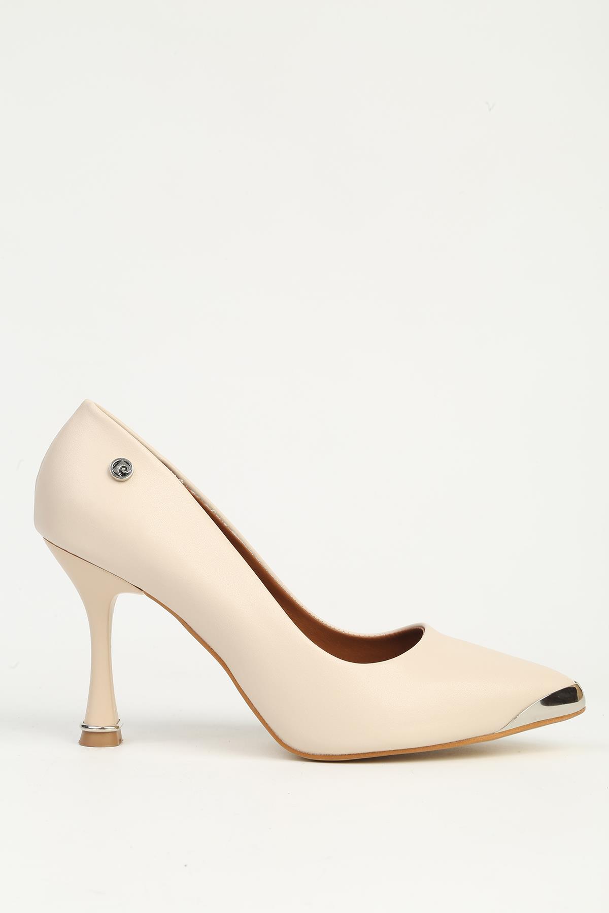 Bej Topuklu Ayakkabı PC-55118 - Görsel 2