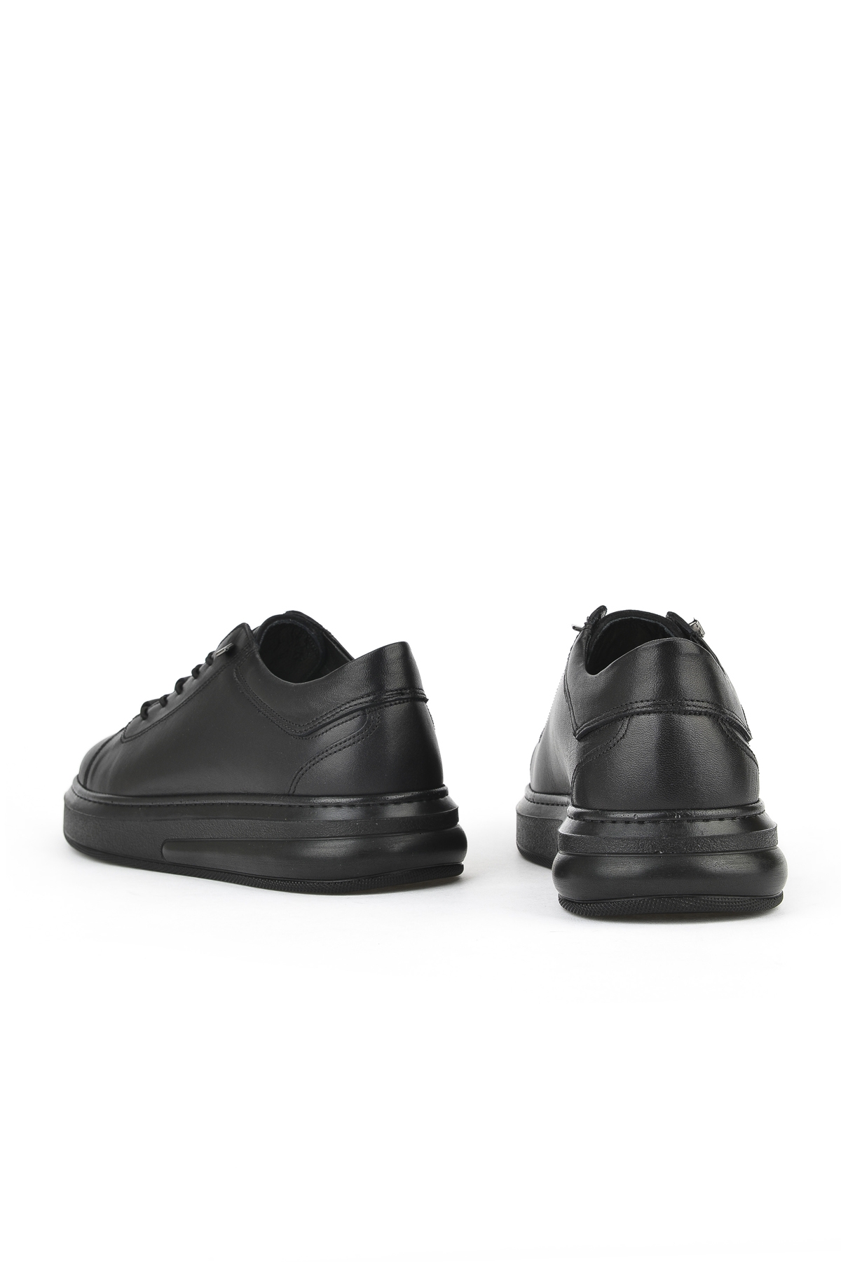 Erkek Hakiki Deri Sneaker 153423Z73 Siyah - Görsel 4