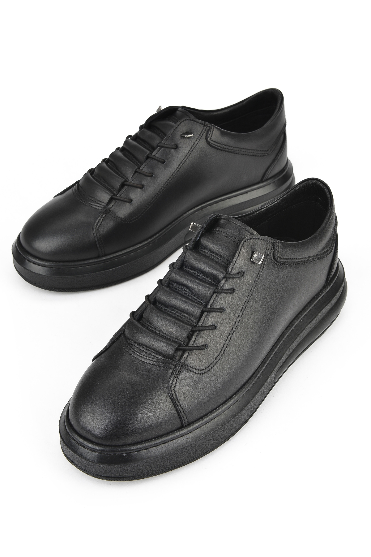 Erkek Hakiki Deri Sneaker 153423Z73 Siyah - Görsel 6