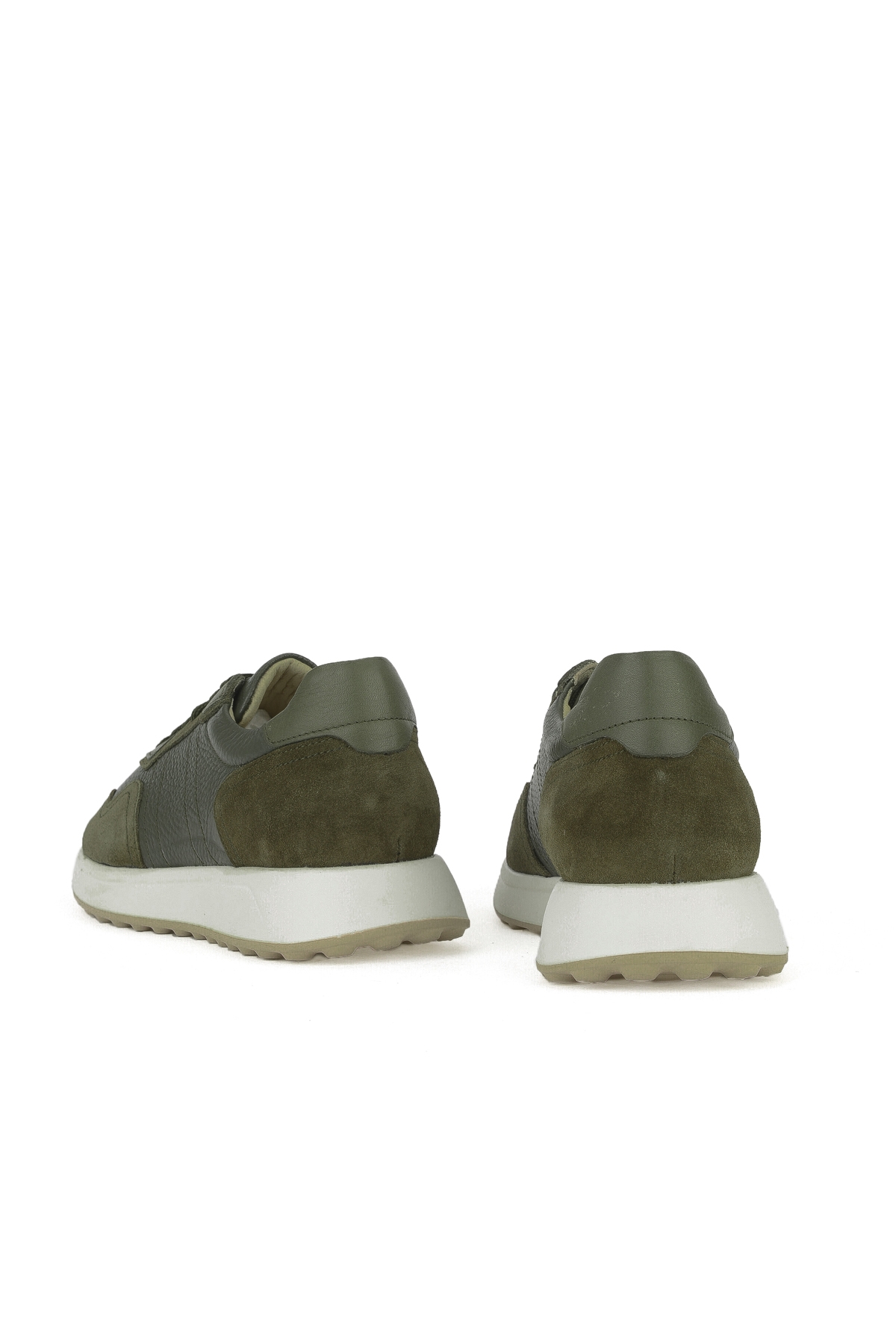 Erkek Hakiki Deri Sneaker 1531026Z265 Haki - Görsel 4