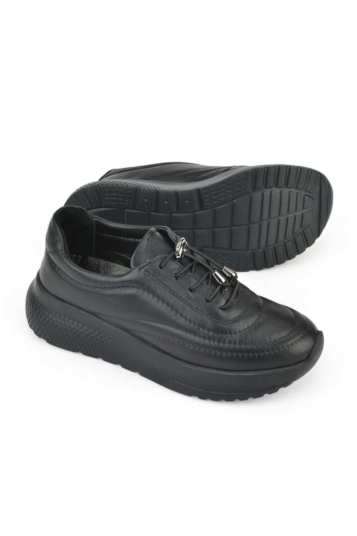 Kadın Hakiki Deri Sneaker 1531050Z2650F100K Siyah - Görsel 5