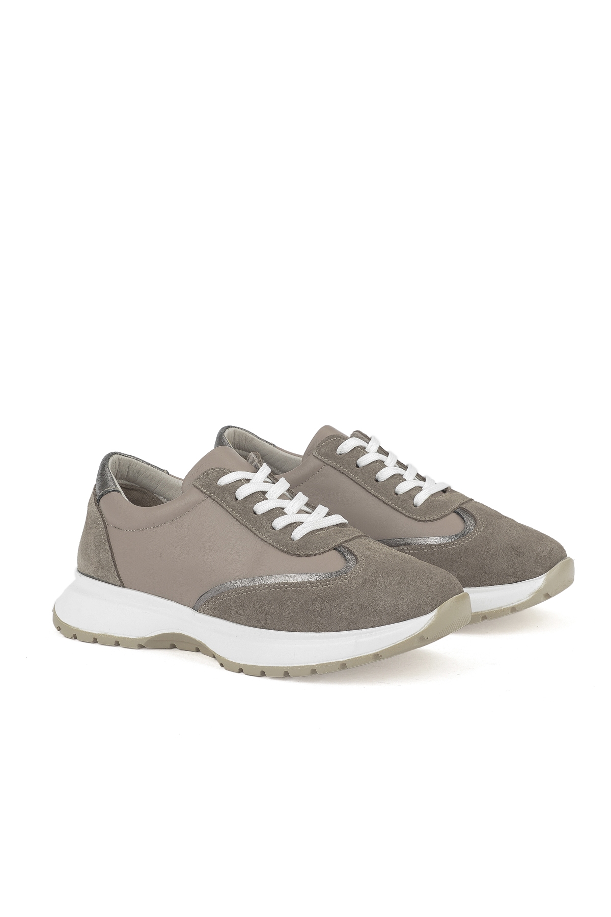 Kadın Hakiki Deri Sneaker 1531050Z26501005K Vizon - Görsel 3