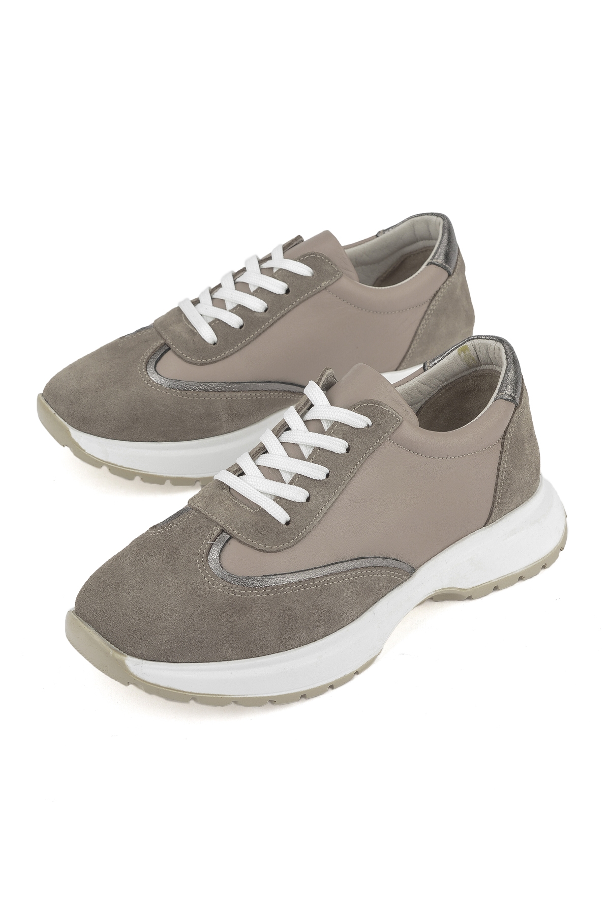 Kadın Hakiki Deri Sneaker 1531050Z26501005K Vizon - Görsel 6