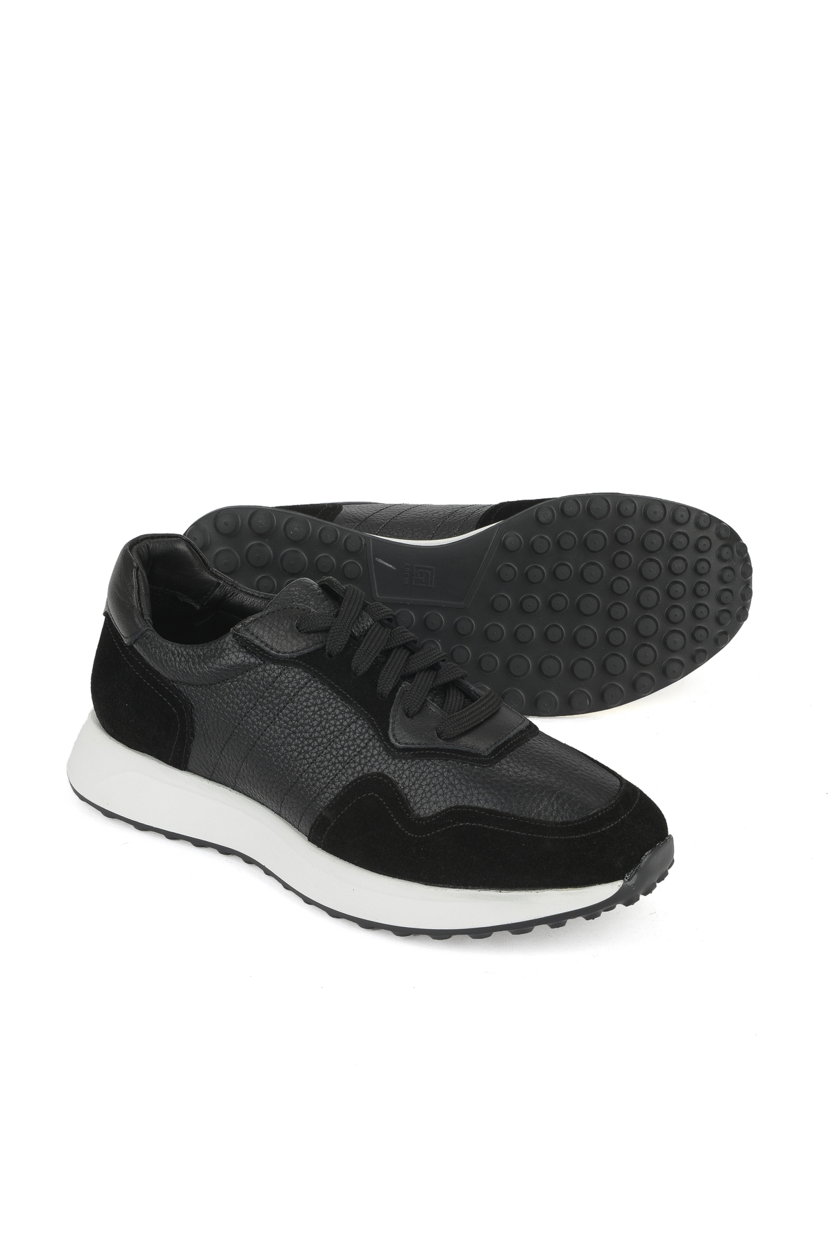 Erkek Hakiki Deri Sneaker 1531026Z265 Siyah - Görsel 5