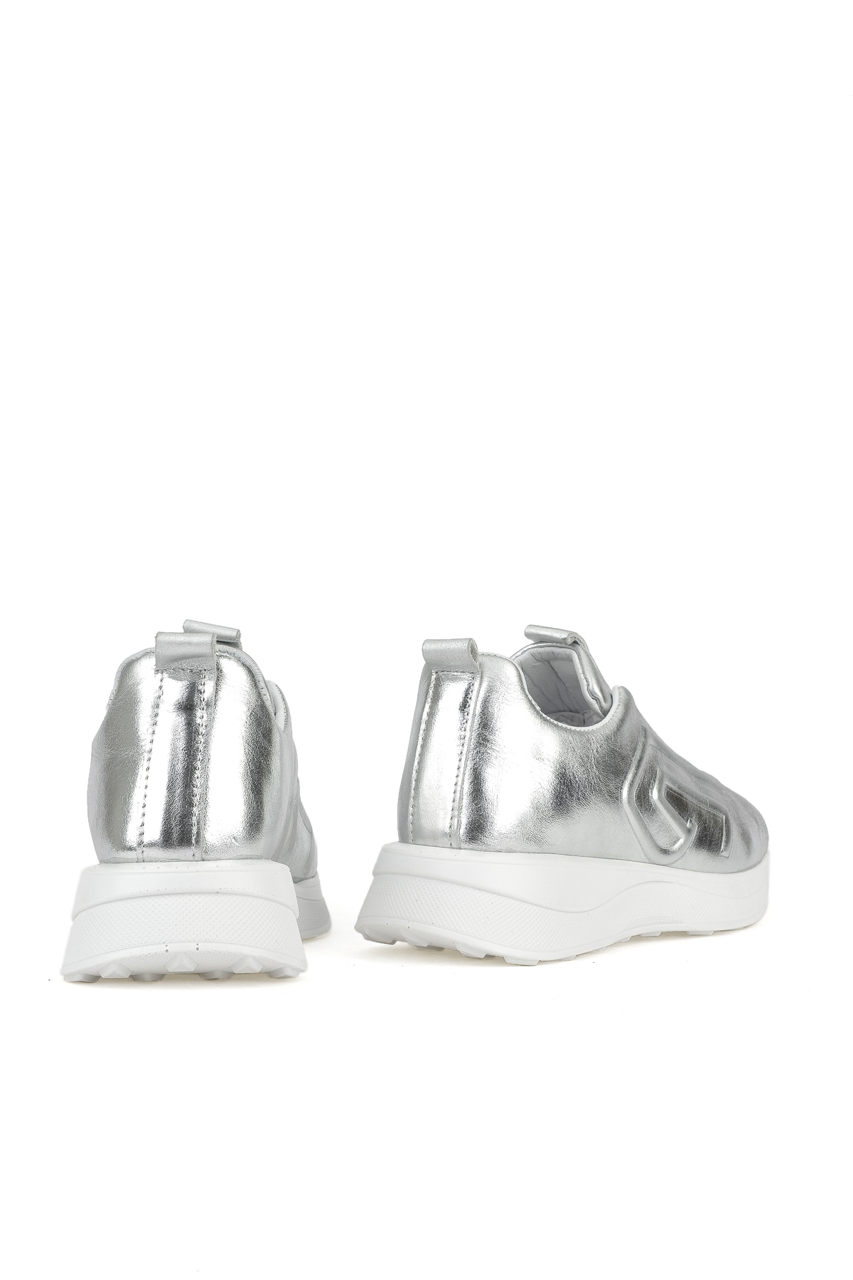 Kadın Hakiki Deri Sneaker 1531050Z26802480PK Gümüş - Görsel 4